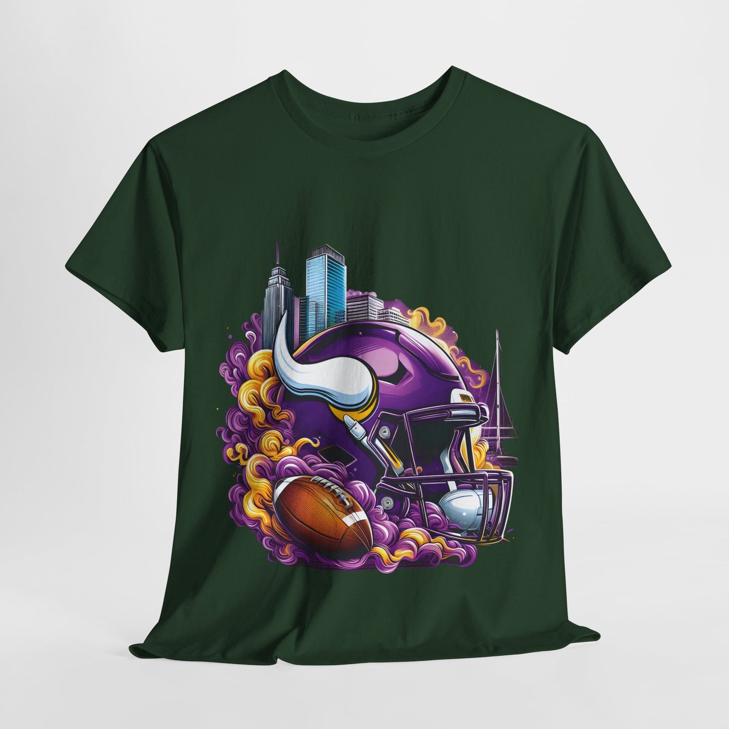 Sports Viking Football Helmet #20 Unisex Heavy Cotton Tee