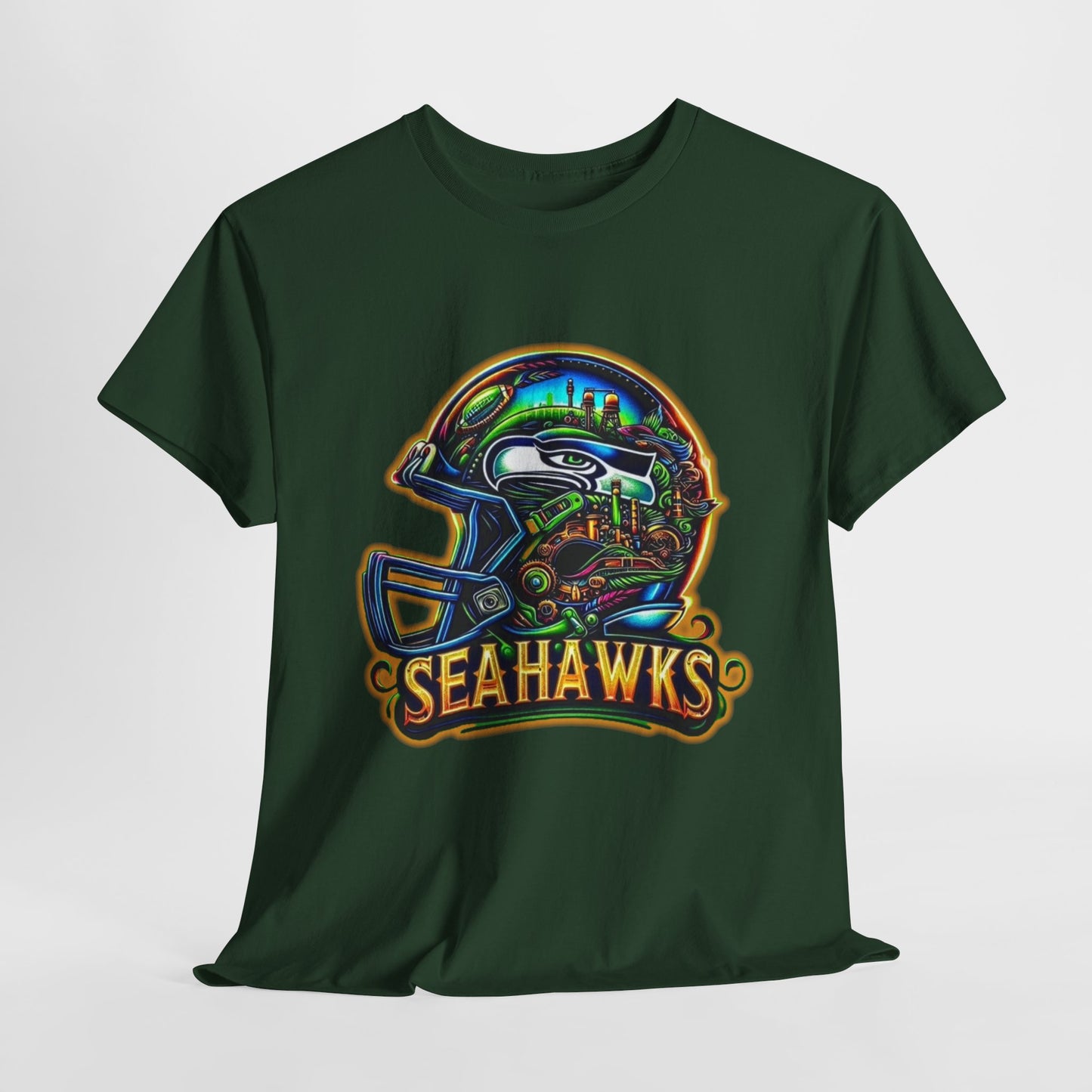 Sports Seahawks Football Helmet #2 Unisex Heavy Cotton Tee