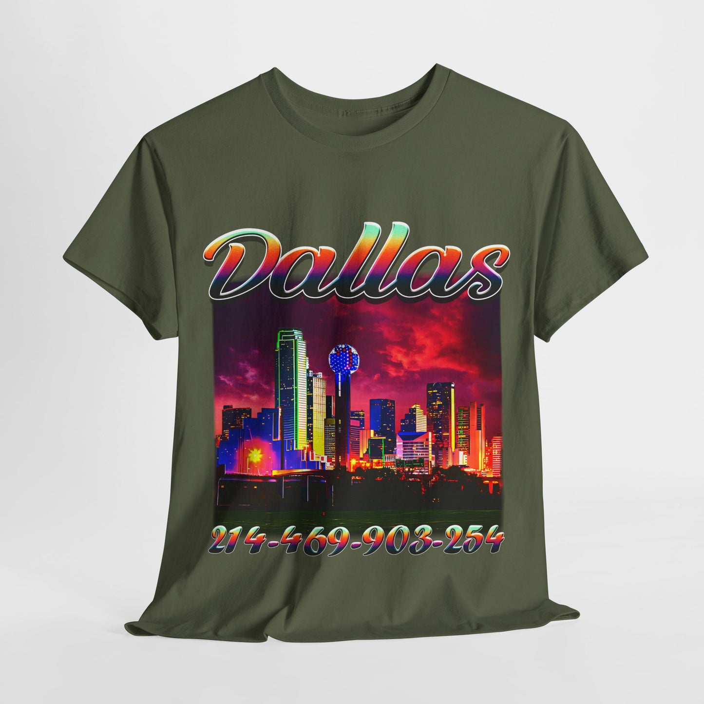 Dallas City Area Codes 2 Unisex Heavy Cotton Tee - 312tshirts 2
