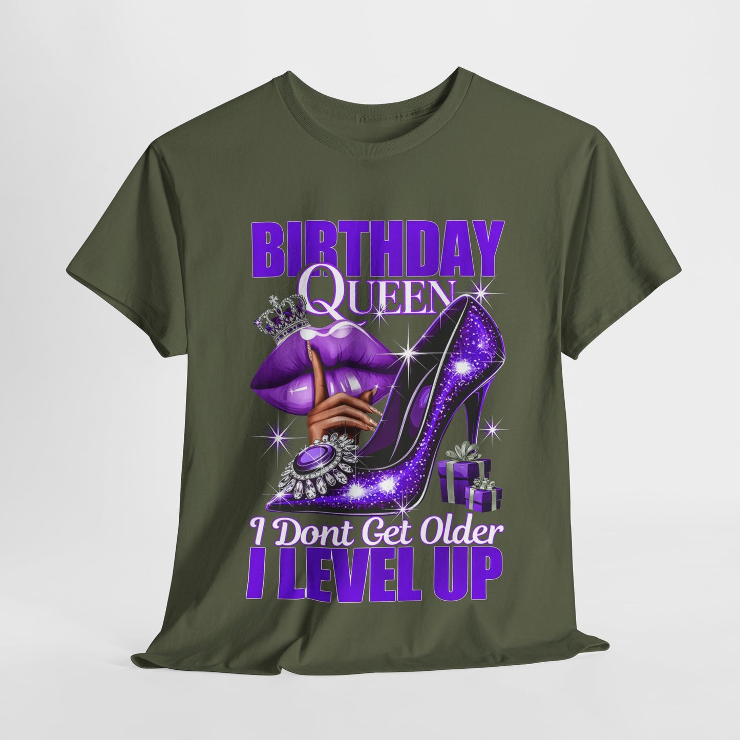 Birthday Queen Lips & Shoe #8 Heavy Cotton Tee - 312tshirts 2