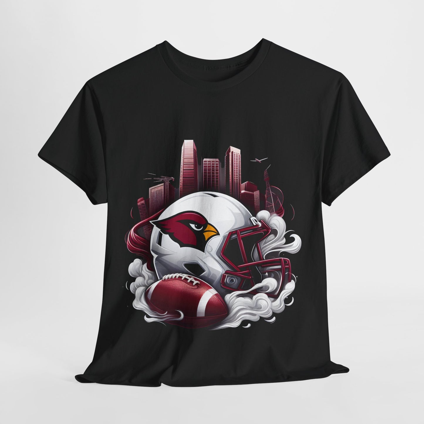 Sports Cardinals Football Helmet #16 Unisex Heavy Cotton Tee