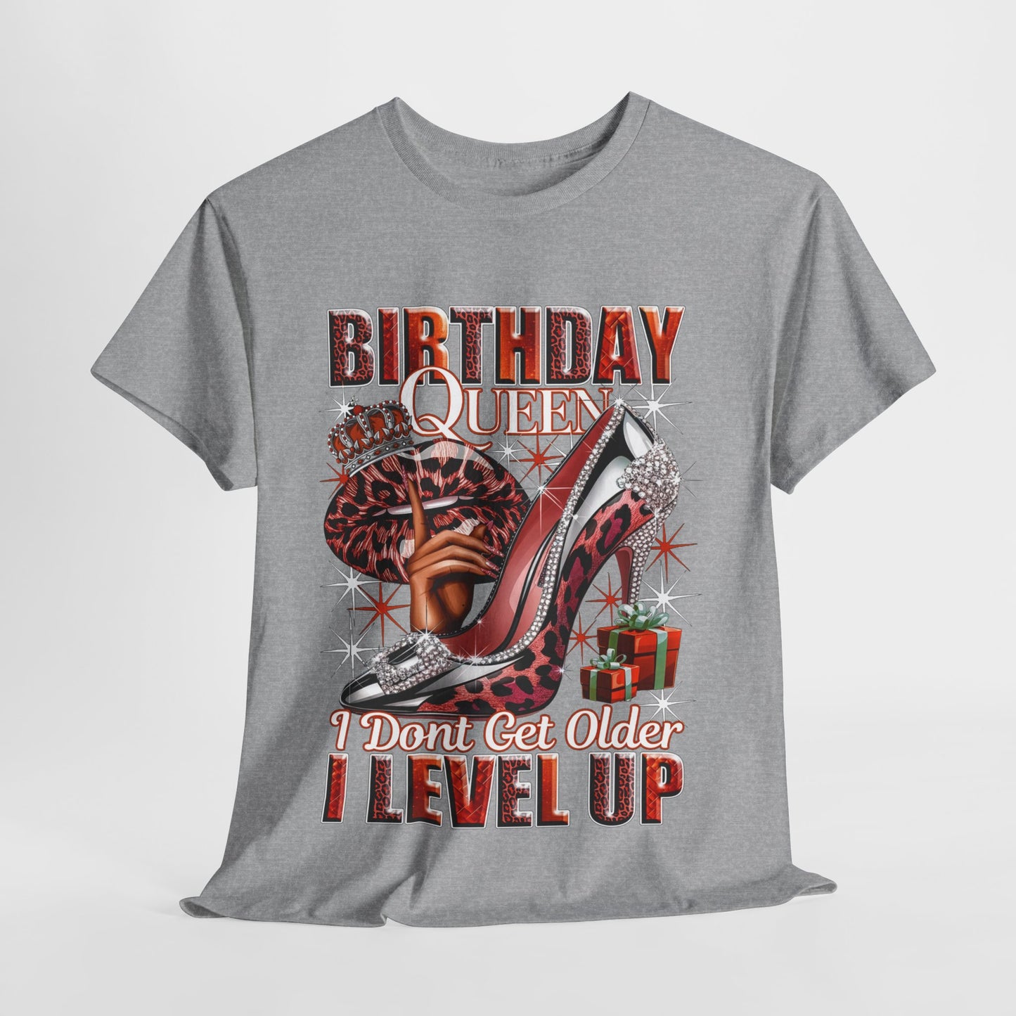 Birthday Queen Lips & Shoe #1 Heavy Cotton Tee