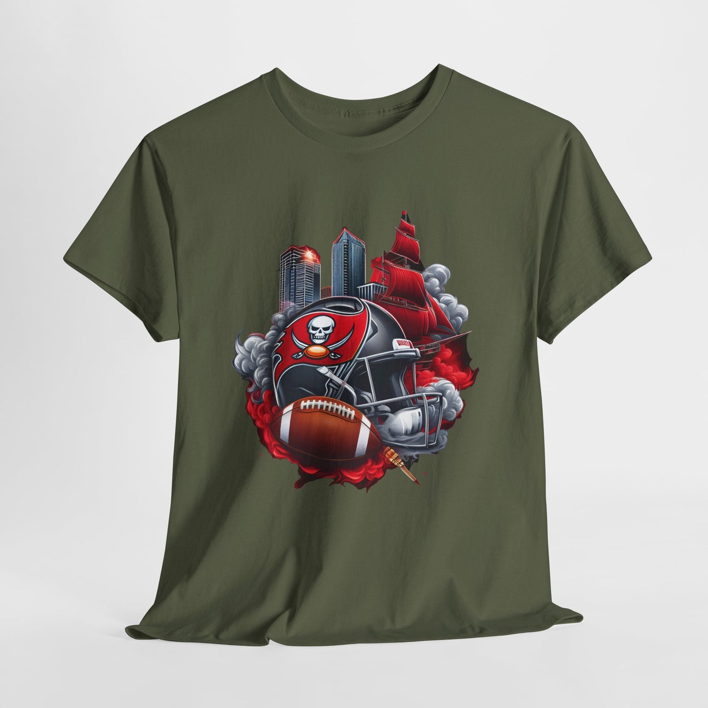 Sports Chiefs Football Helmet #32 Unisex Heavy Cotton Tee