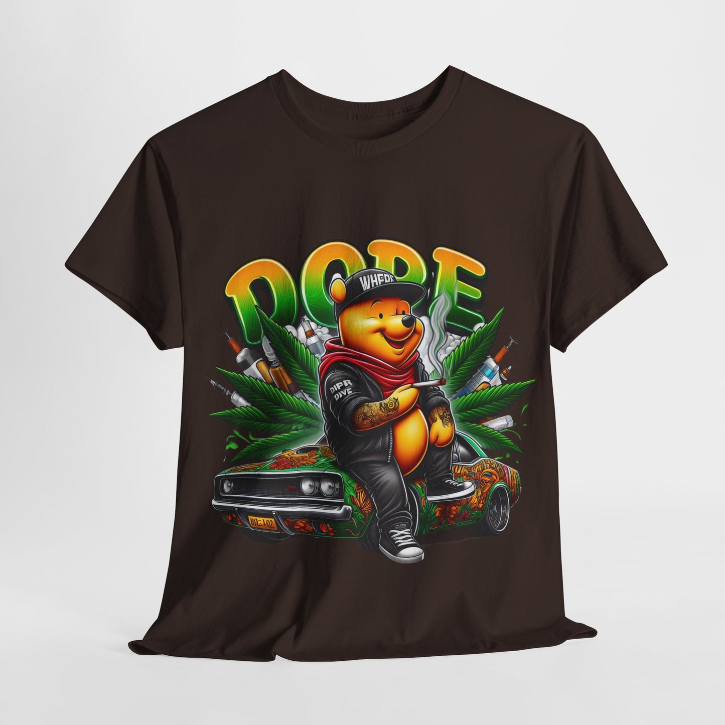 420 Dope Vibes Cool Bear #14 Unisex Heavy Cotton Tee