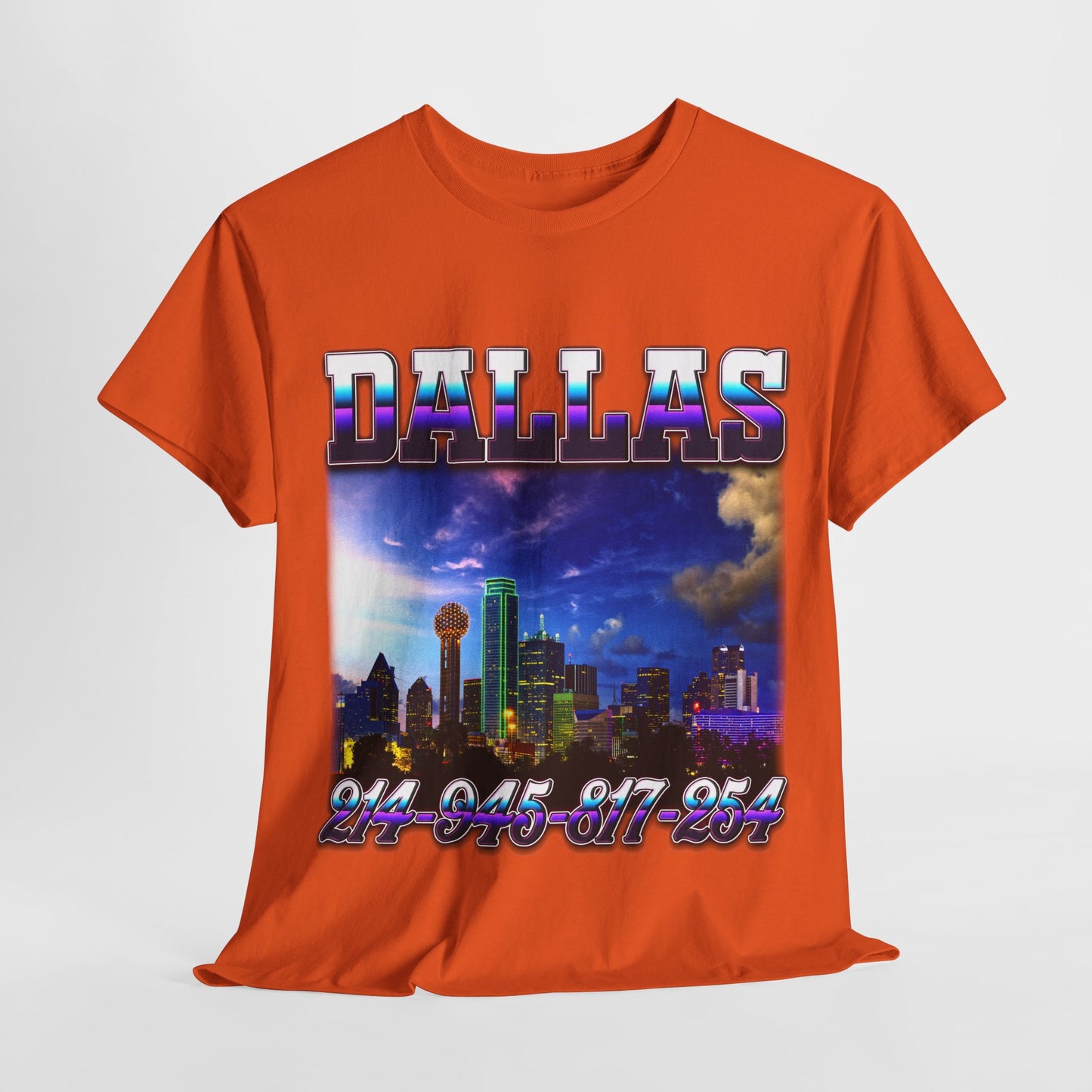 Dallas City Area Codes 2 Unisex Heavy Cotton Tee - 312tshirts 2