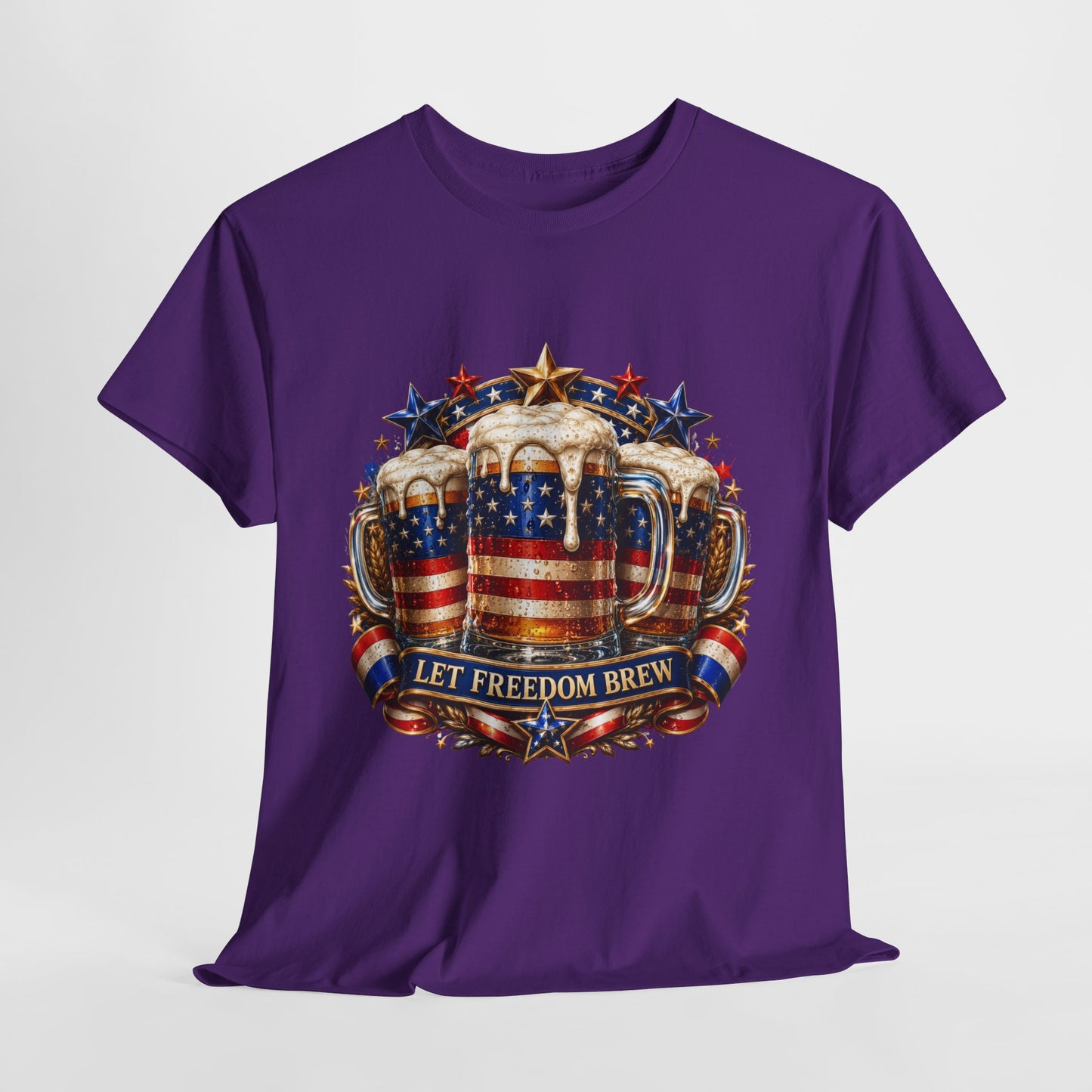 American Flag Mugs #1 Unisex Heavy Cotton Tee