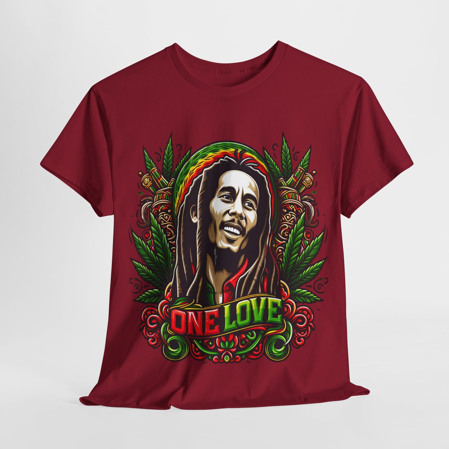 Rasta Reggae Marley #1 Unisex Heavy Cotton Tee - 312tshirts 2
