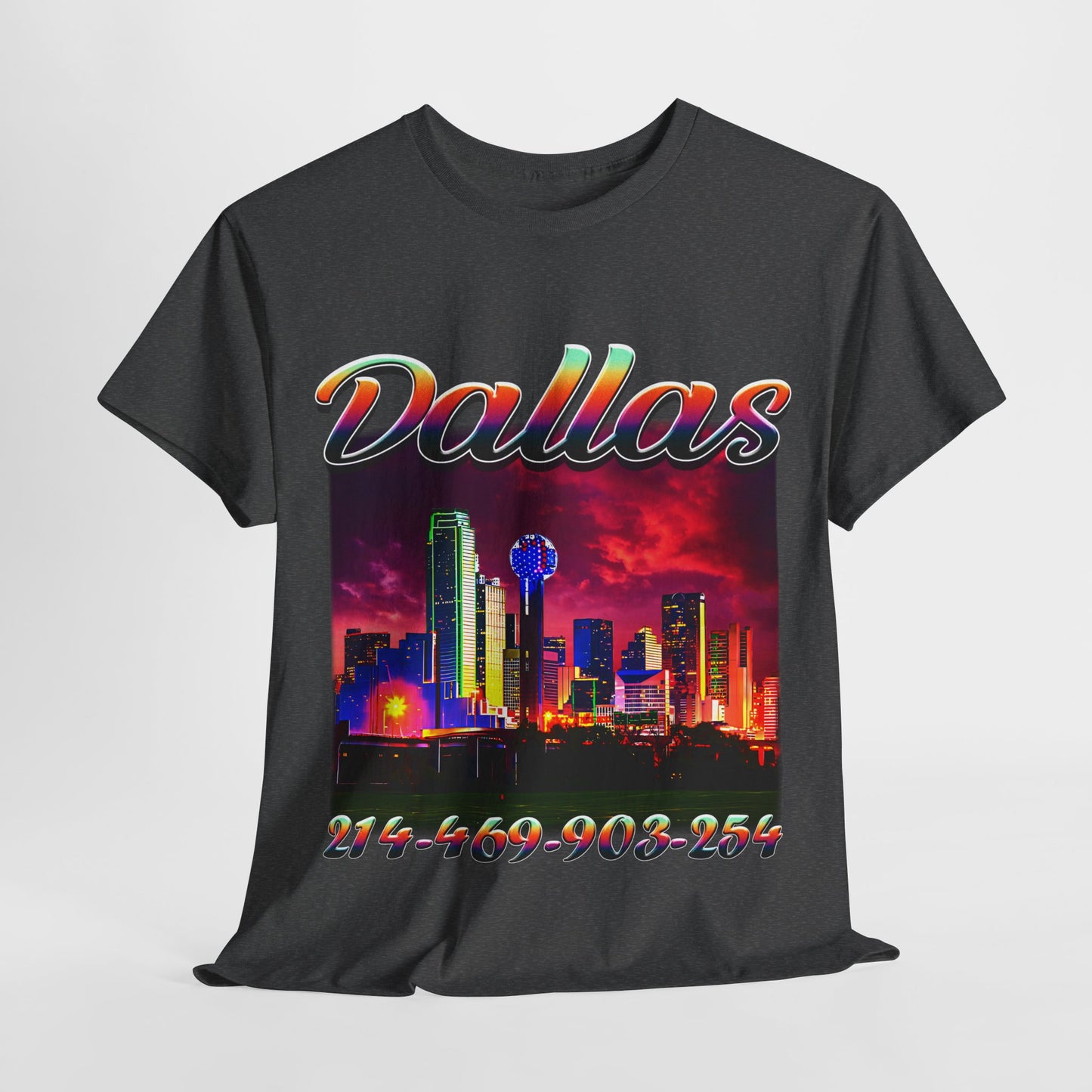 Dallas City Area Codes 2 Unisex Heavy Cotton Tee - 312tshirts 2