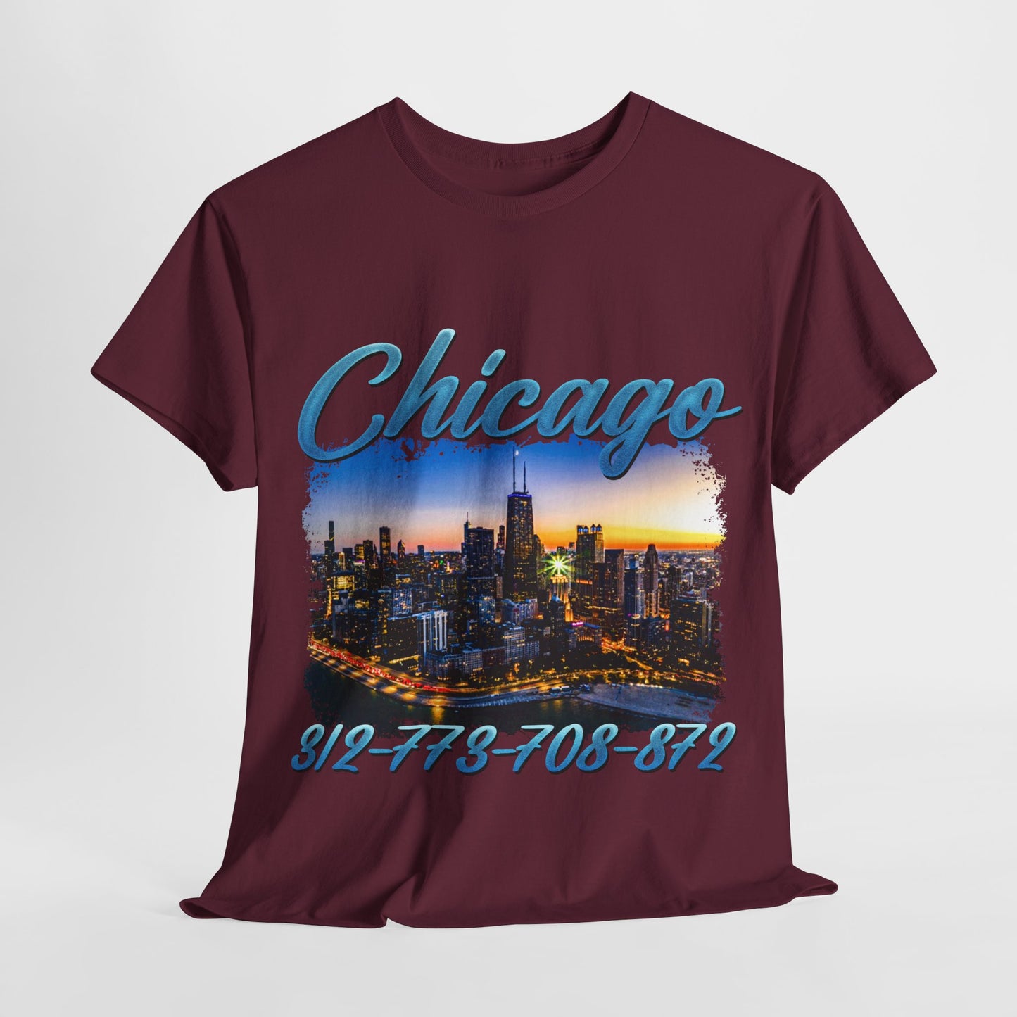Chicago City Area Codes 1 Unisex Heavy Cotton Tee - 312tshirts 2