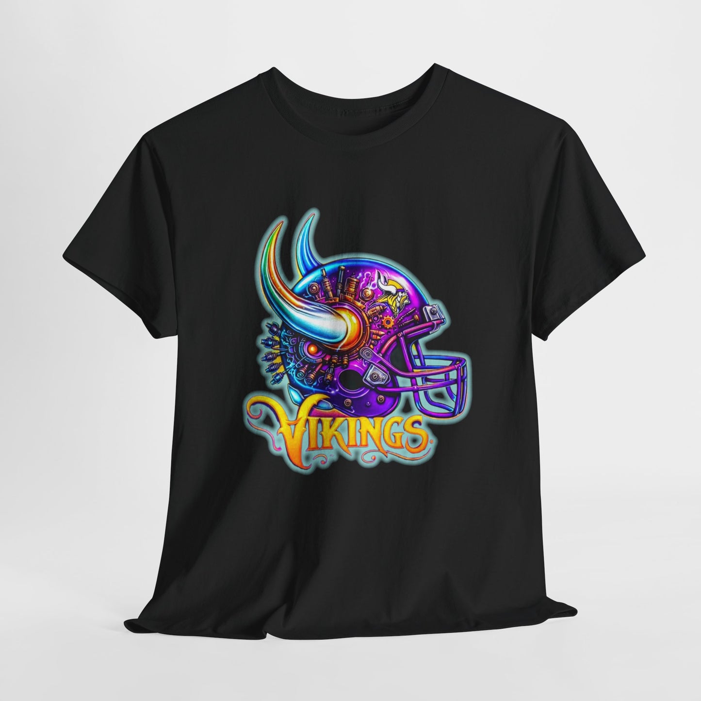 Sports Vikings Football Helmet #2 Unisex Heavy Cotton Tee