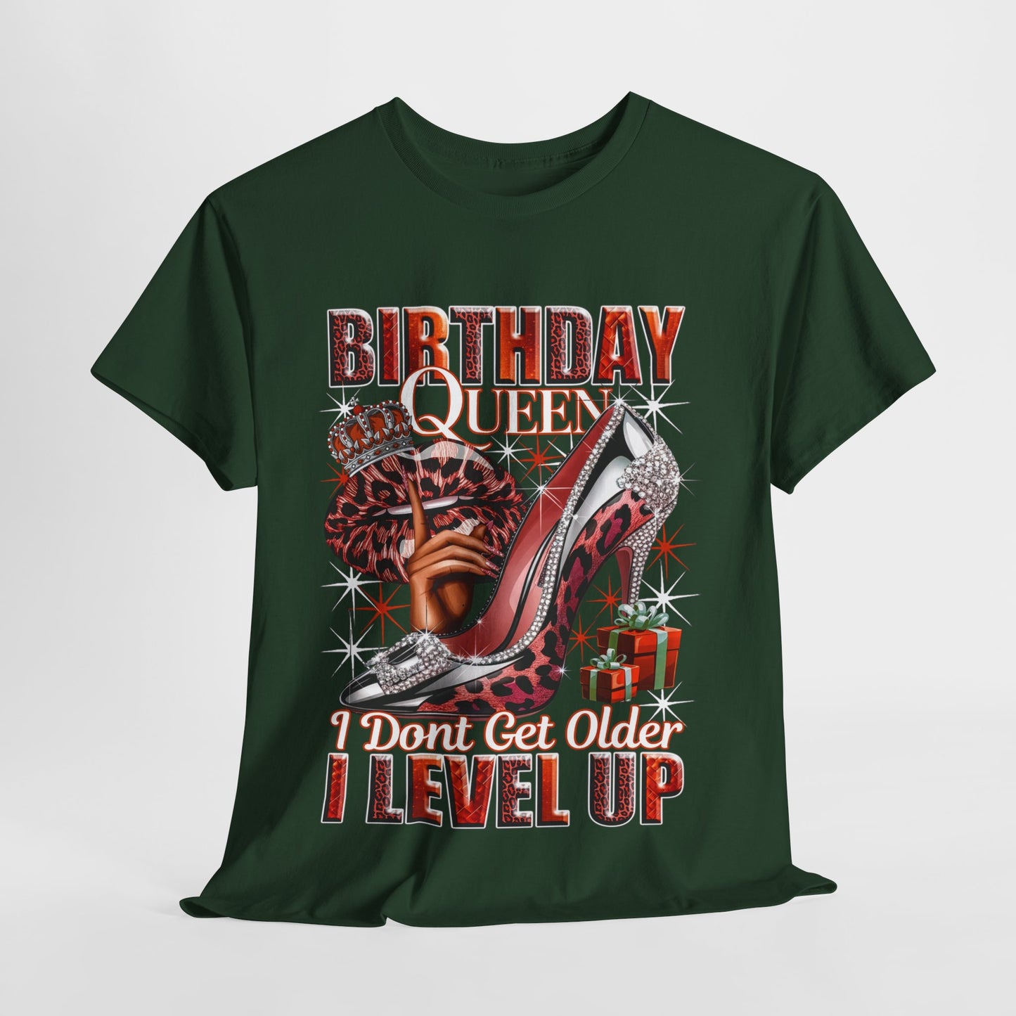 Birthday Queen Lips & Shoe #1 Heavy Cotton Tee
