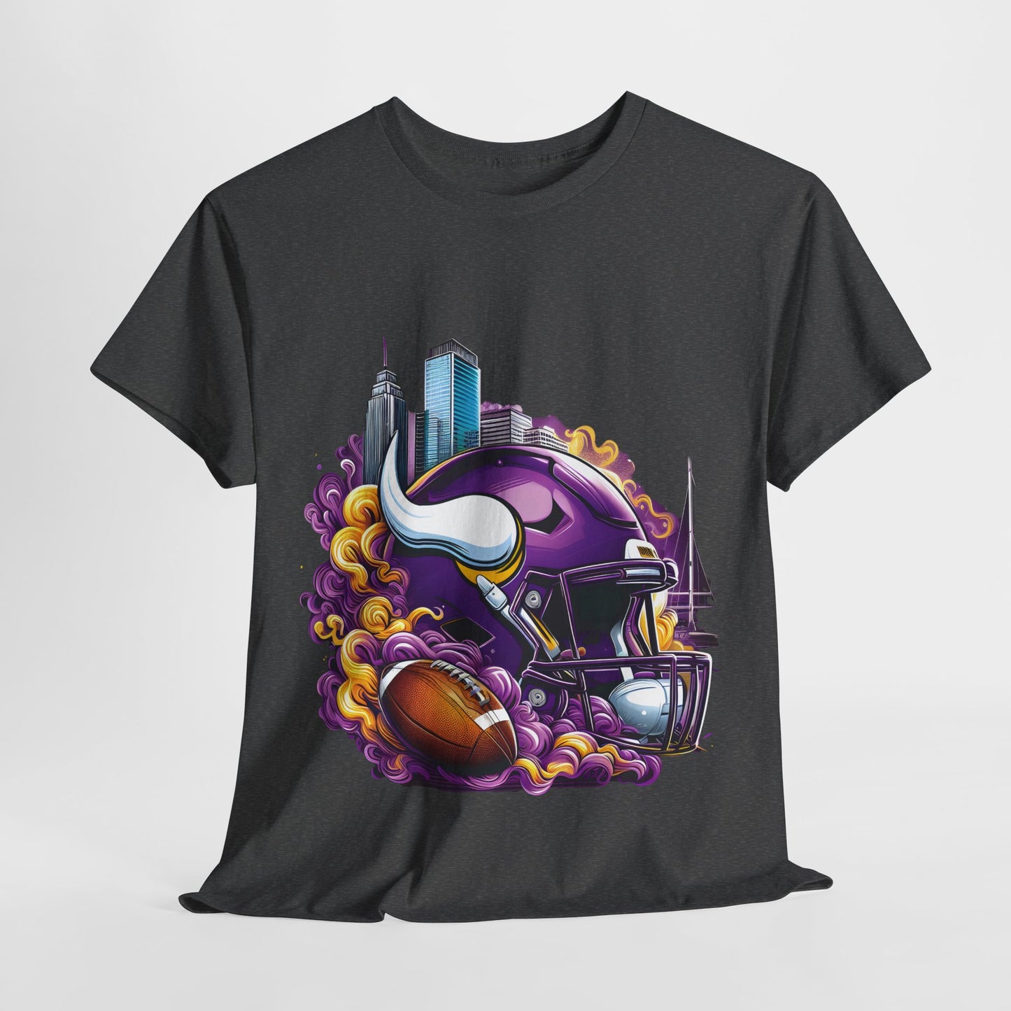 Sports Viking Football Helmet #20 Unisex Heavy Cotton Tee