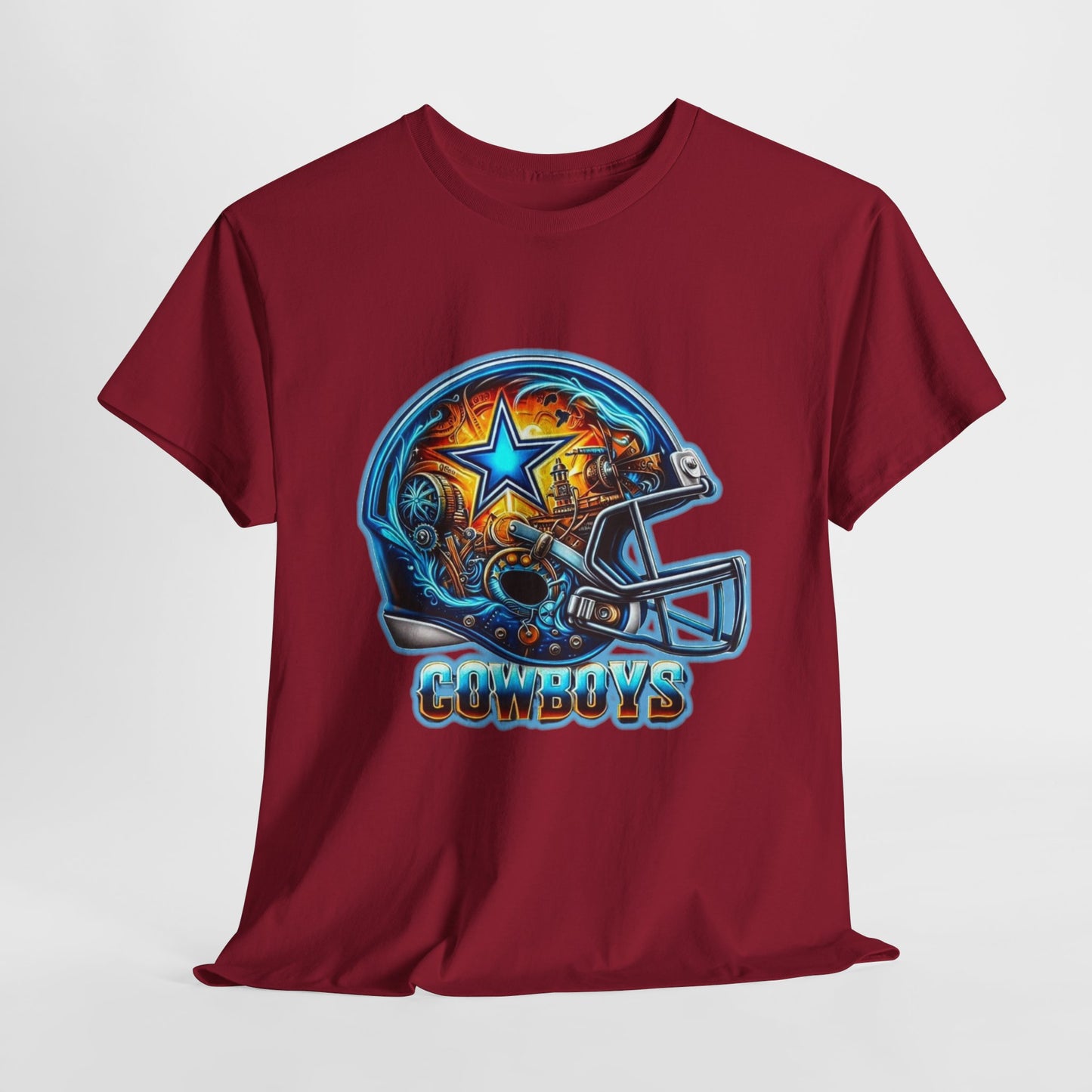 Sports Cowboys Football Helmet #2 Unisex Heavy Cotton Tee