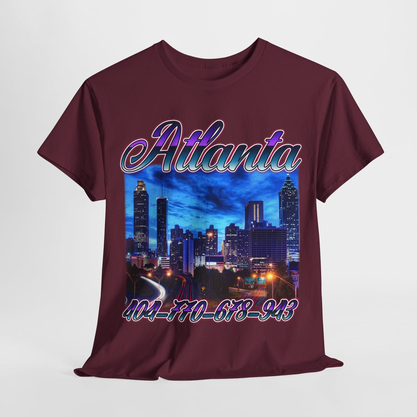 Atlanta City Area Codes 1 Unisex Heavy Cotton Tee - 312tshirts 2