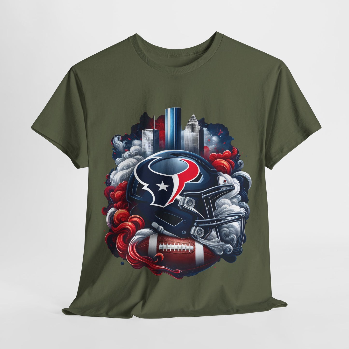 Sports Texans Football Helmet #22 Unisex Heavy Cotton Tee