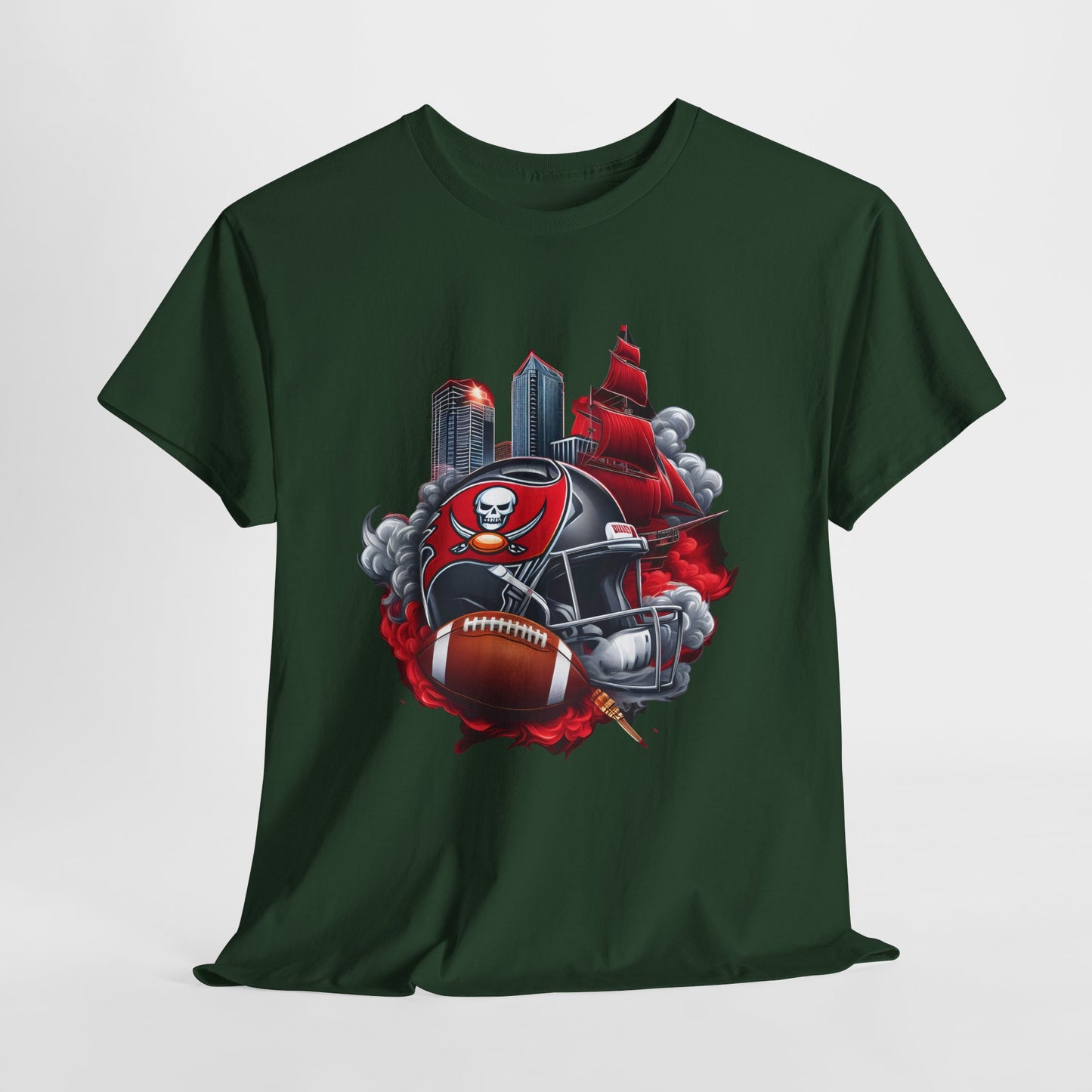 Sports Chiefs Football Helmet #32 Unisex Heavy Cotton Tee