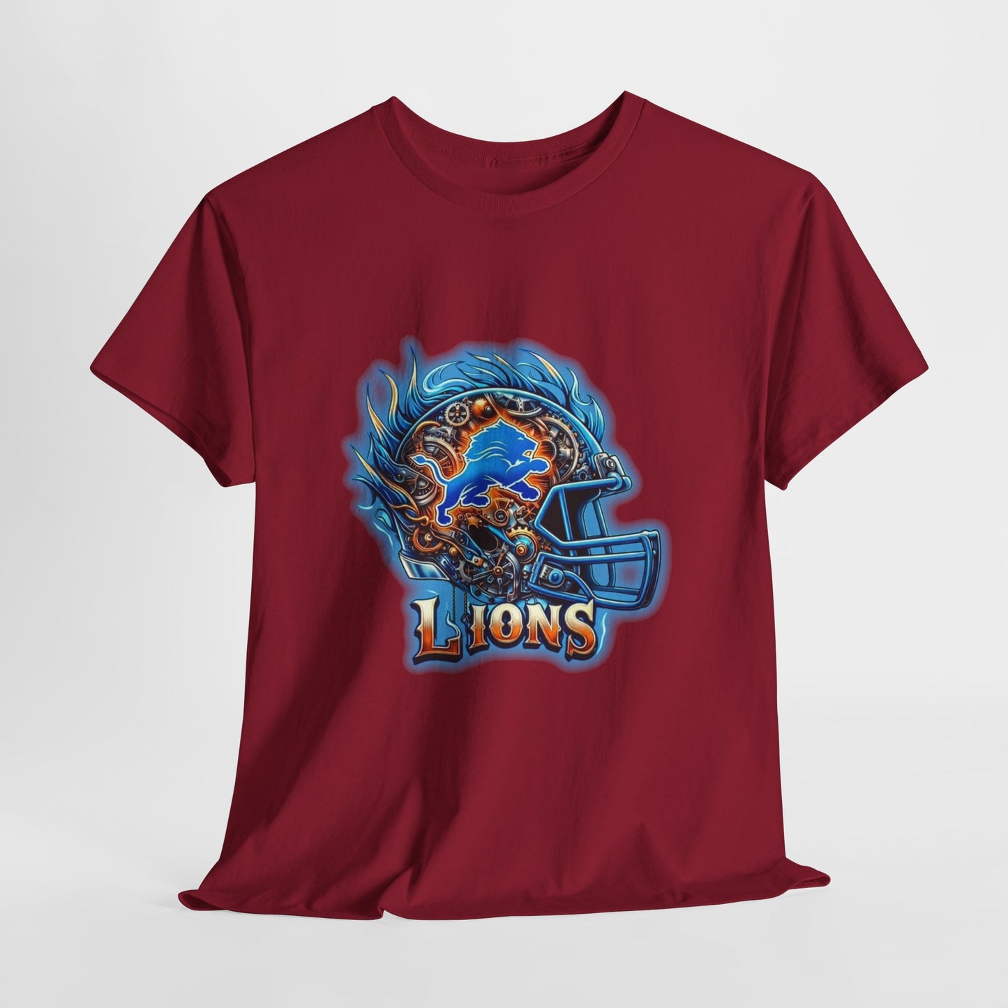 Sports Lions Football Helmet #2 Unisex Heavy Cotton Tee