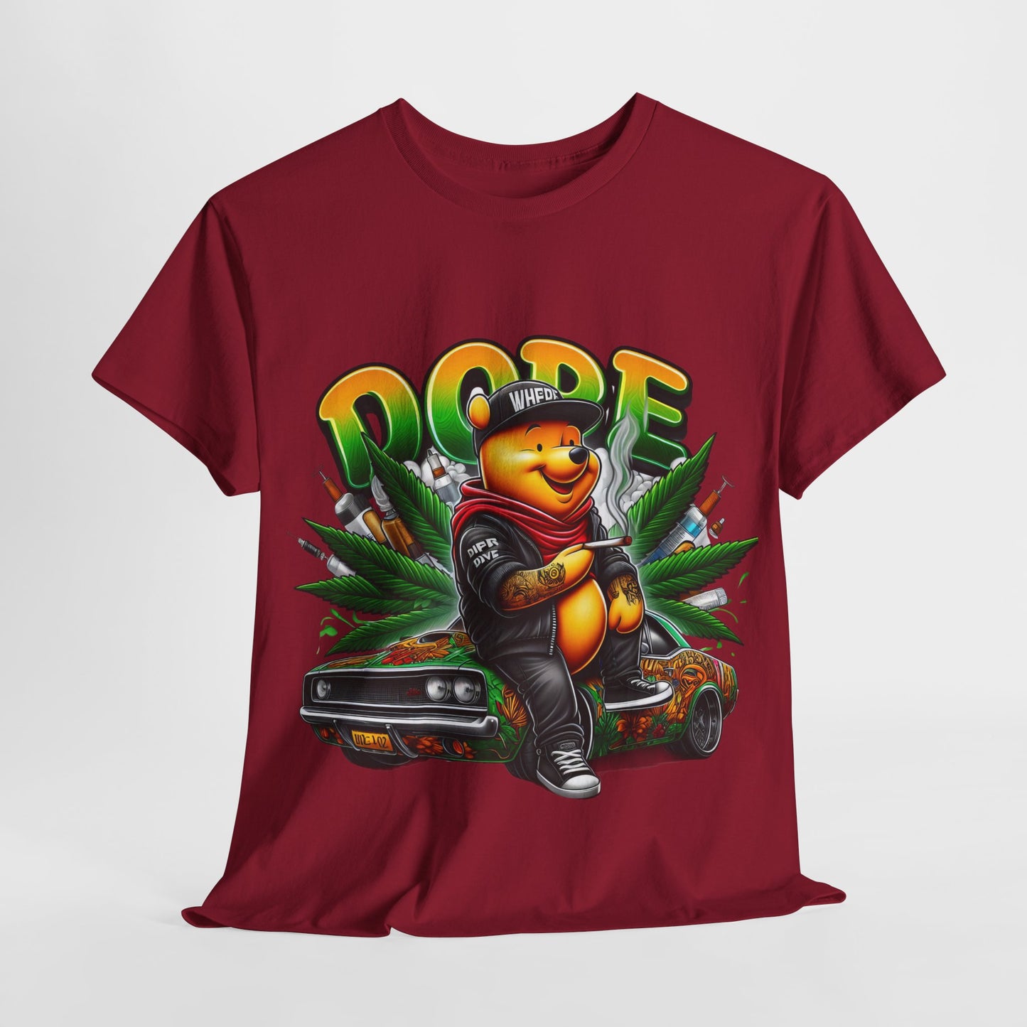 420 Dope Vibes Cool Bear #14 Unisex Heavy Cotton Tee