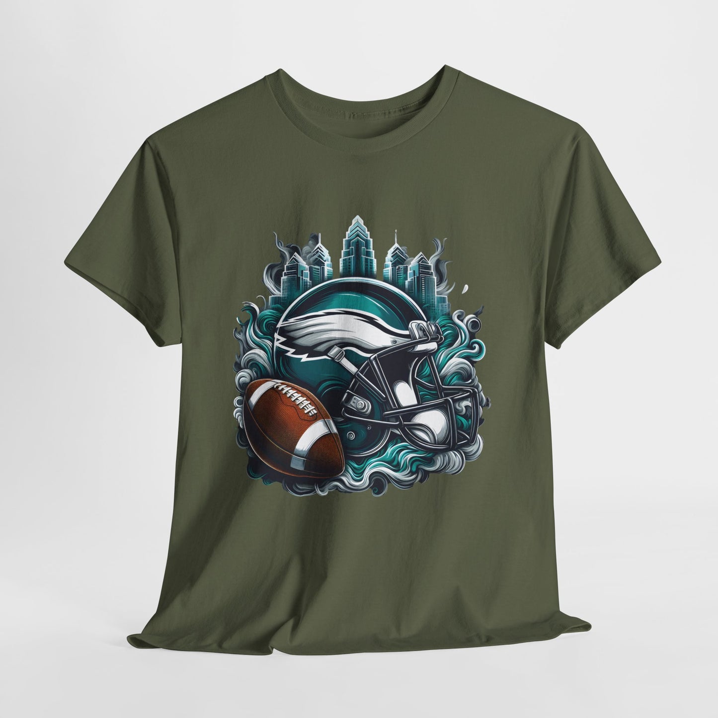 Sports Eagles Football Helmet #29 Unisex Heavy Cotton Tee