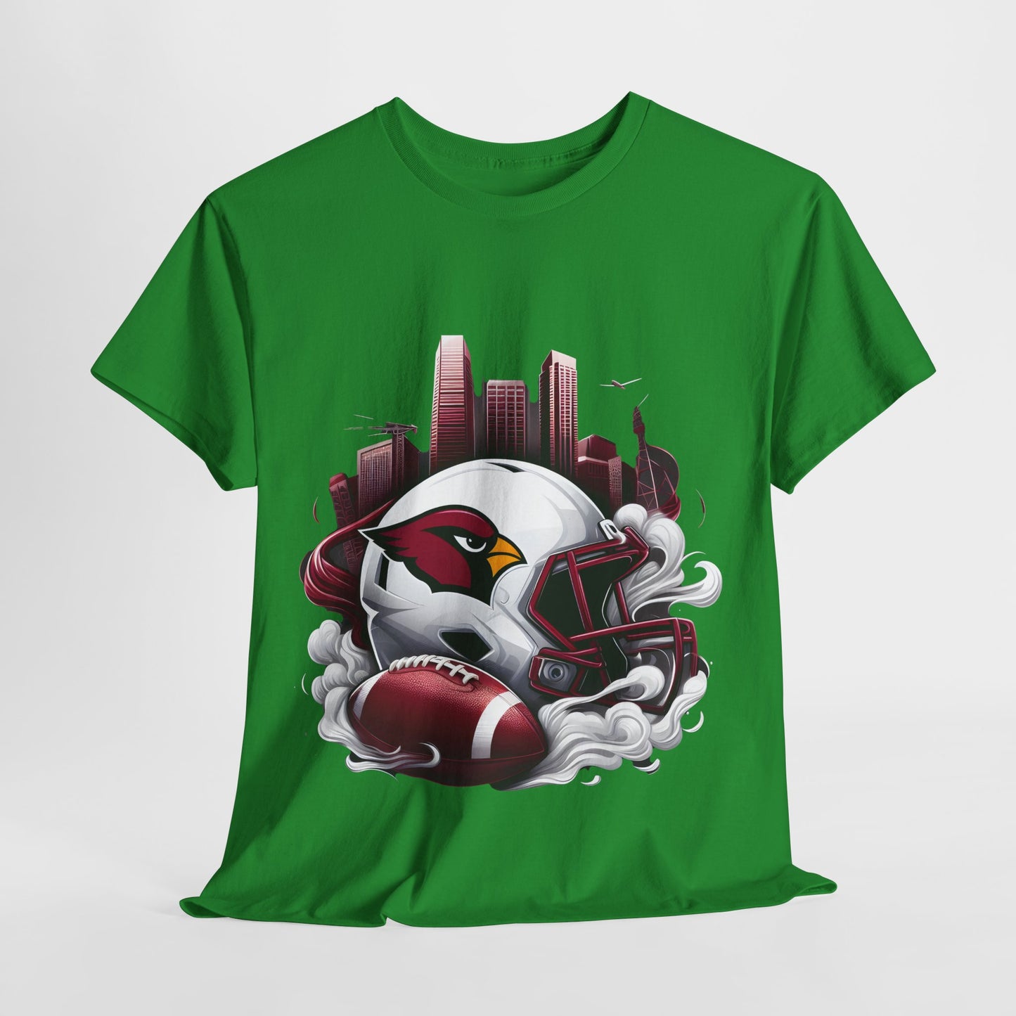 Sports Cardinals Football Helmet #16 Unisex Heavy Cotton Tee