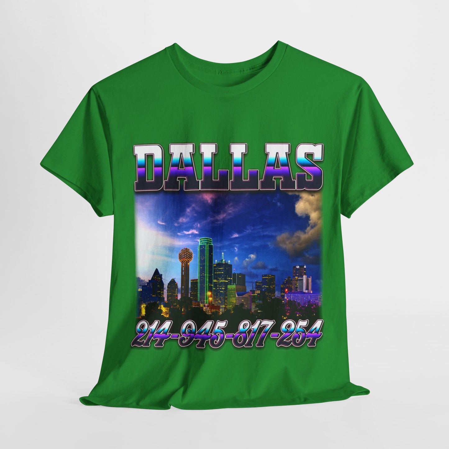 Dallas City Area Codes 2 Unisex Heavy Cotton Tee - 312tshirts 2