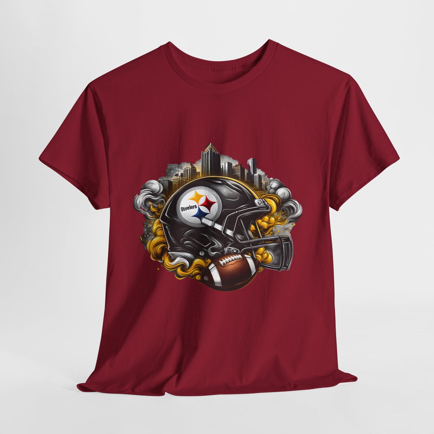 Sports Steelers Football Helmet #1 Unisex Heavy Cotton Tee