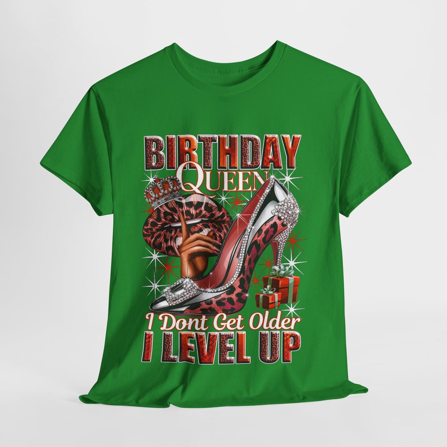 Birthday Queen Lips & Shoe #1 Heavy Cotton Tee