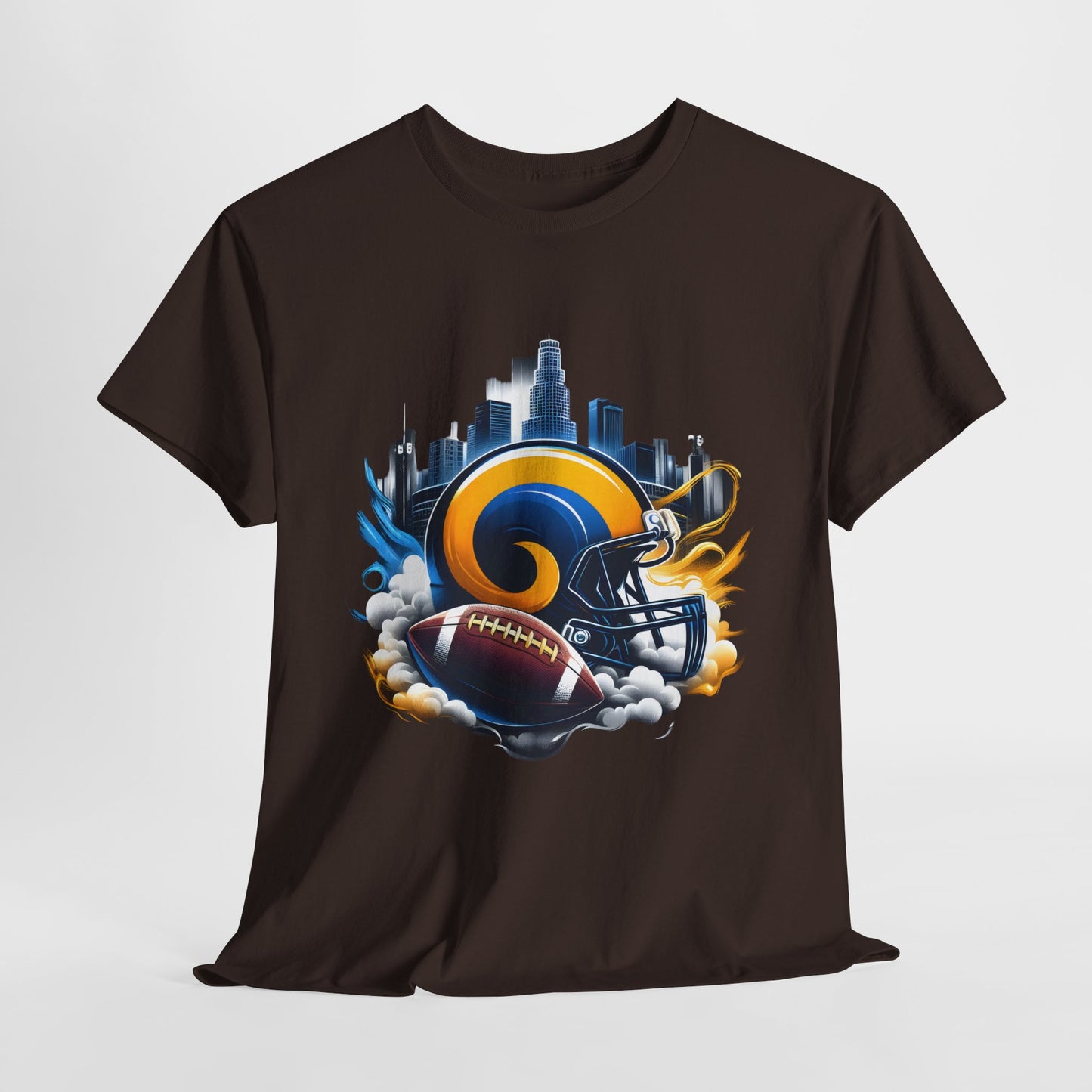 Sports Rams Football Helmet #1 Unisex Heavy Cotton Tee