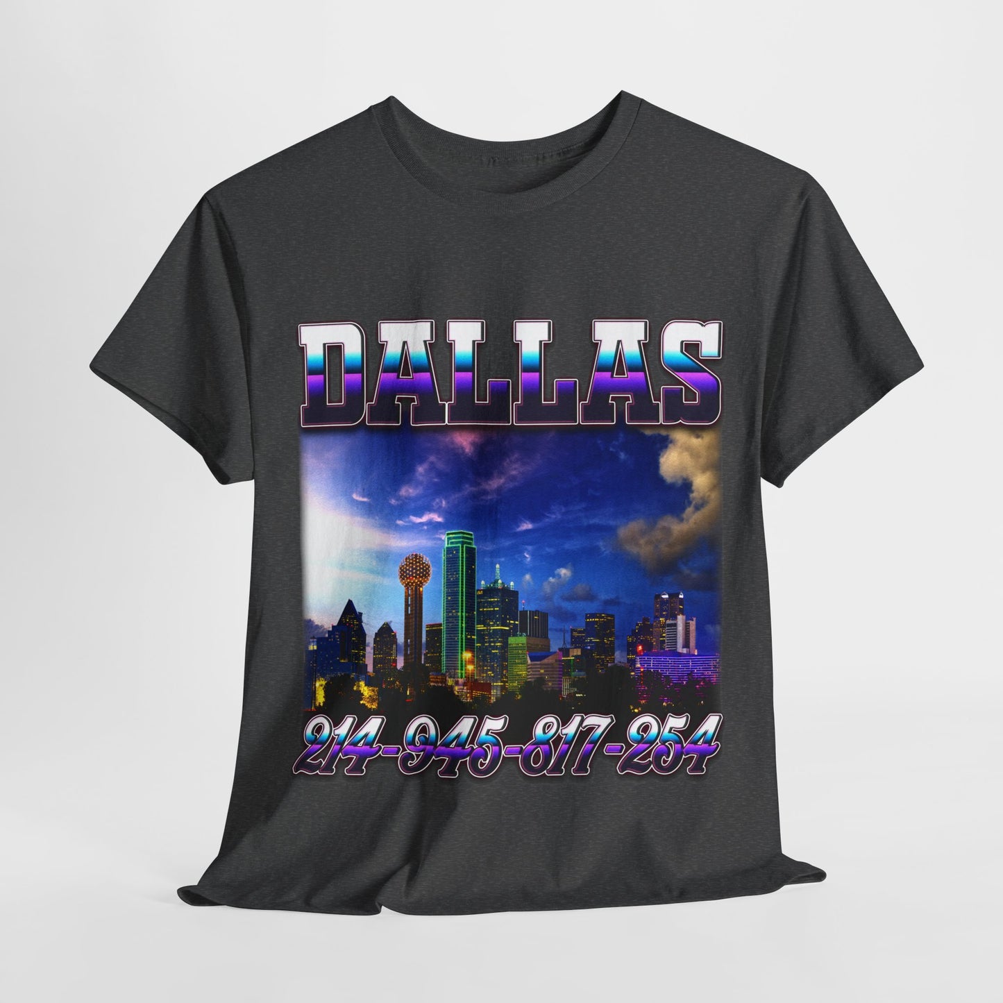 Dallas City Area Codes 2 Unisex Heavy Cotton Tee - 312tshirts 2