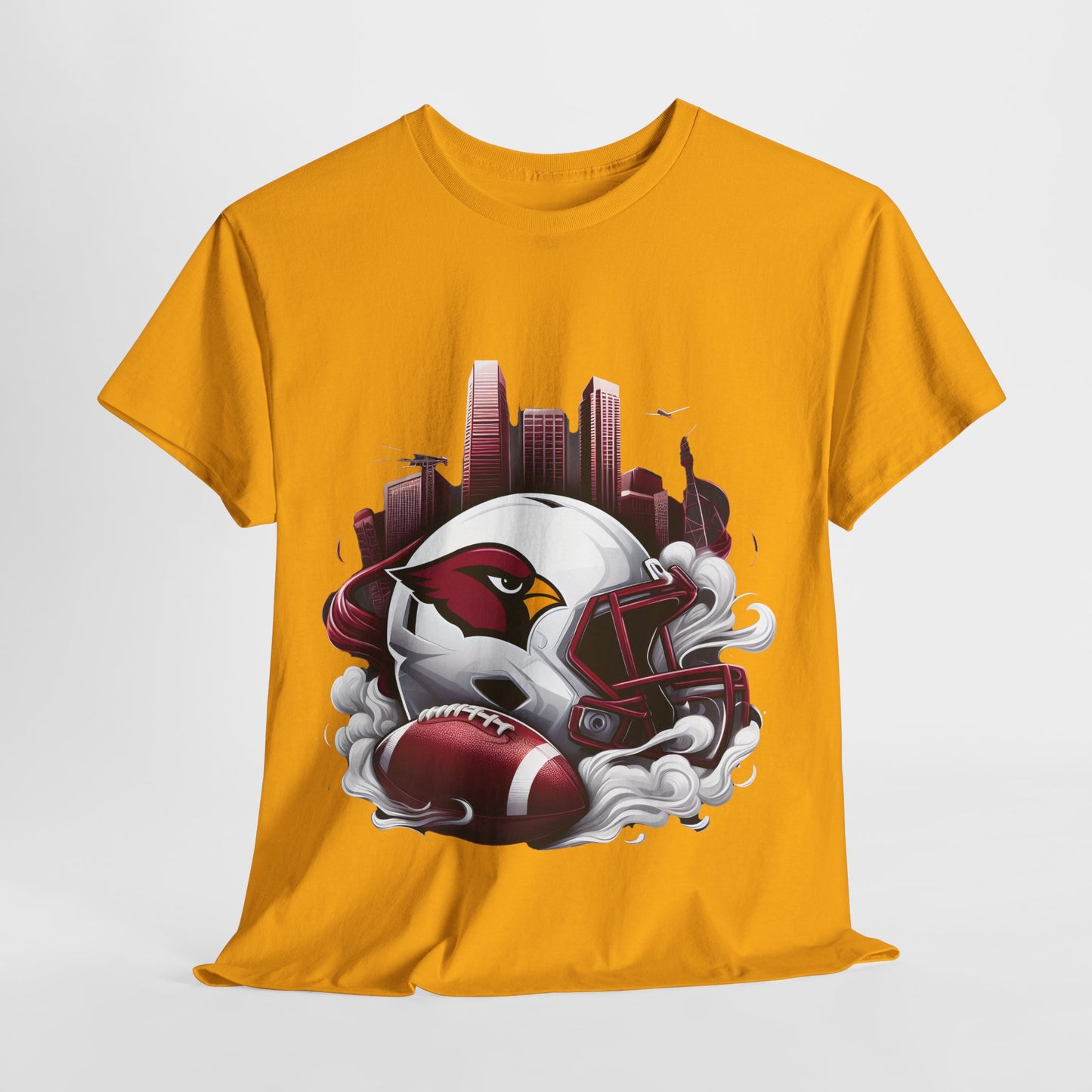 Sports Cardinals Football Helmet #16 Unisex Heavy Cotton Tee