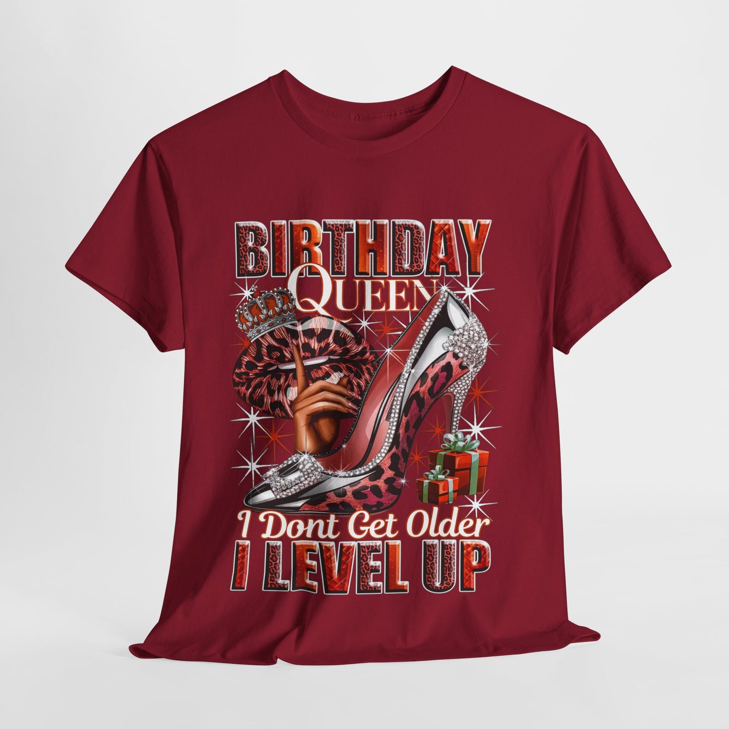 Birthday Queen Lips & Shoe #1 Heavy Cotton Tee