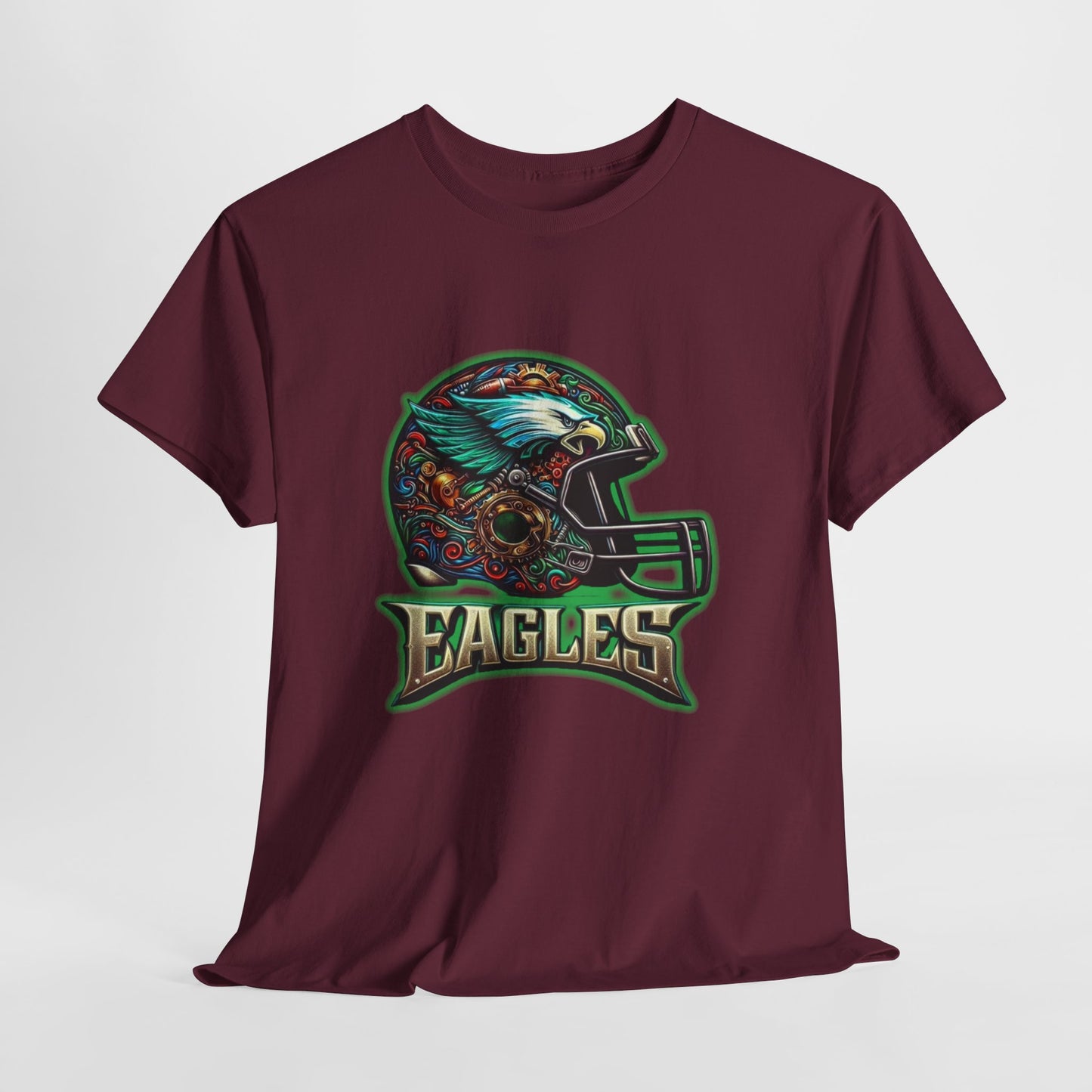Sports Eagles Football Helmet #2 Unisex Heavy Cotton Tee