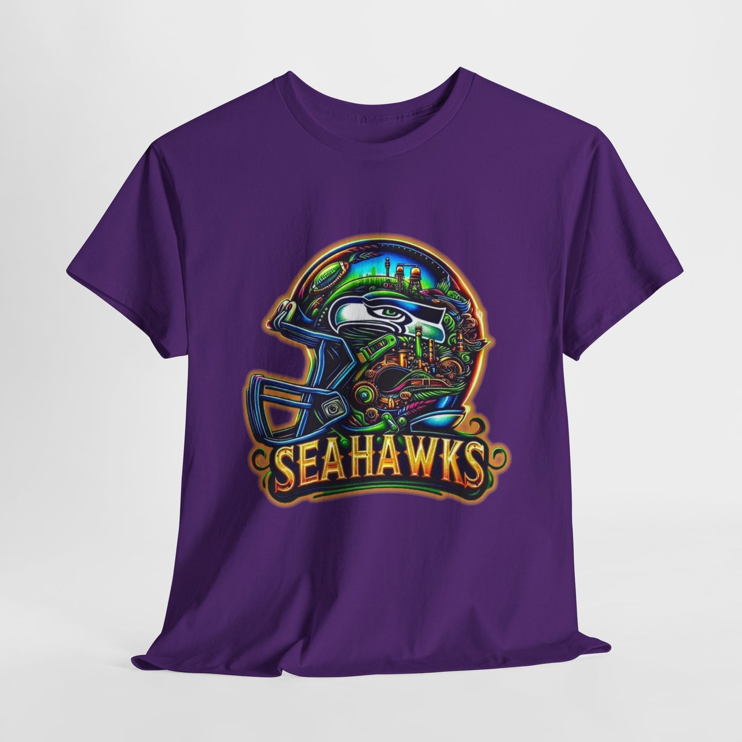 Sports Seahawks Football Helmet #2 Unisex Heavy Cotton Tee