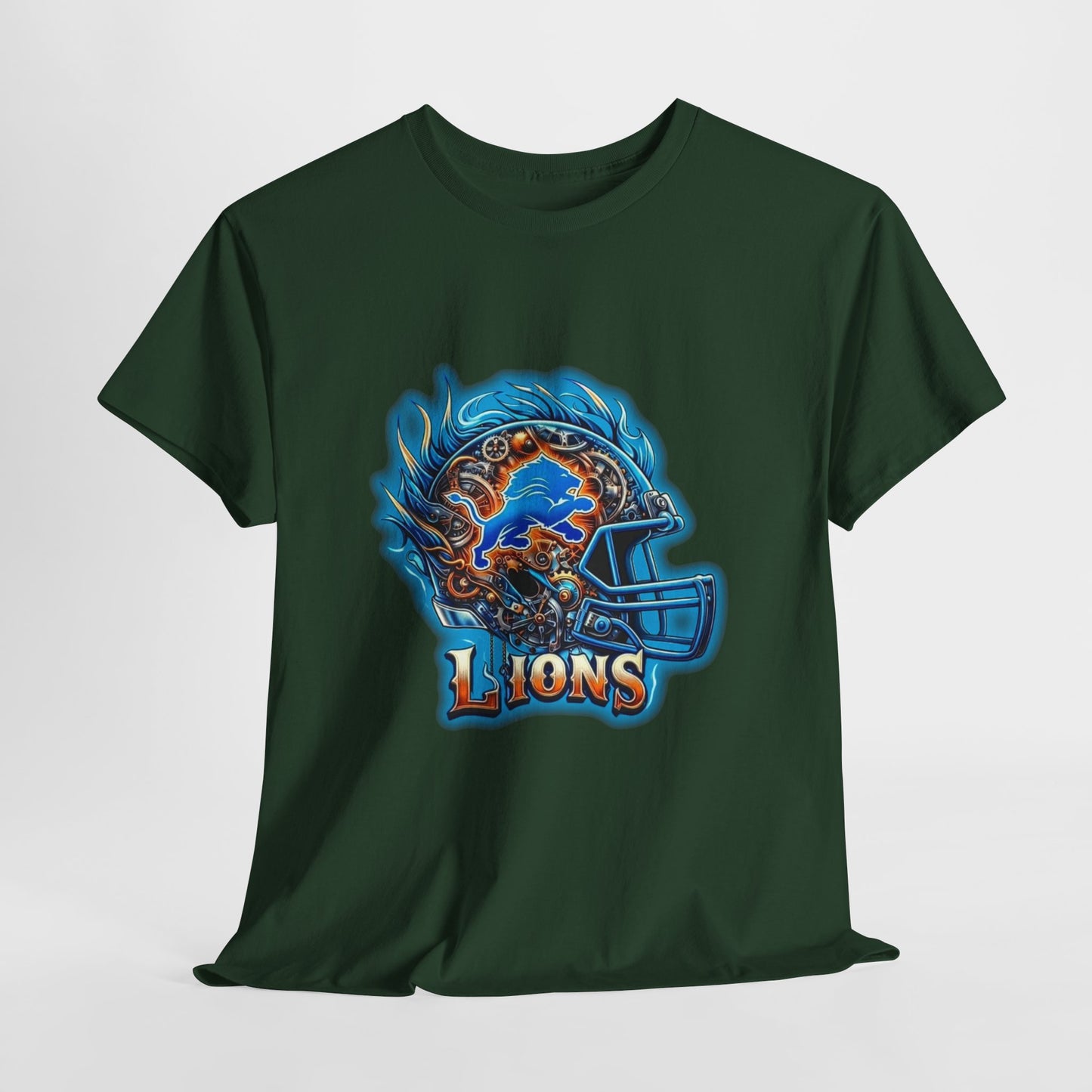 Sports Lions Football Helmet #2 Unisex Heavy Cotton Tee