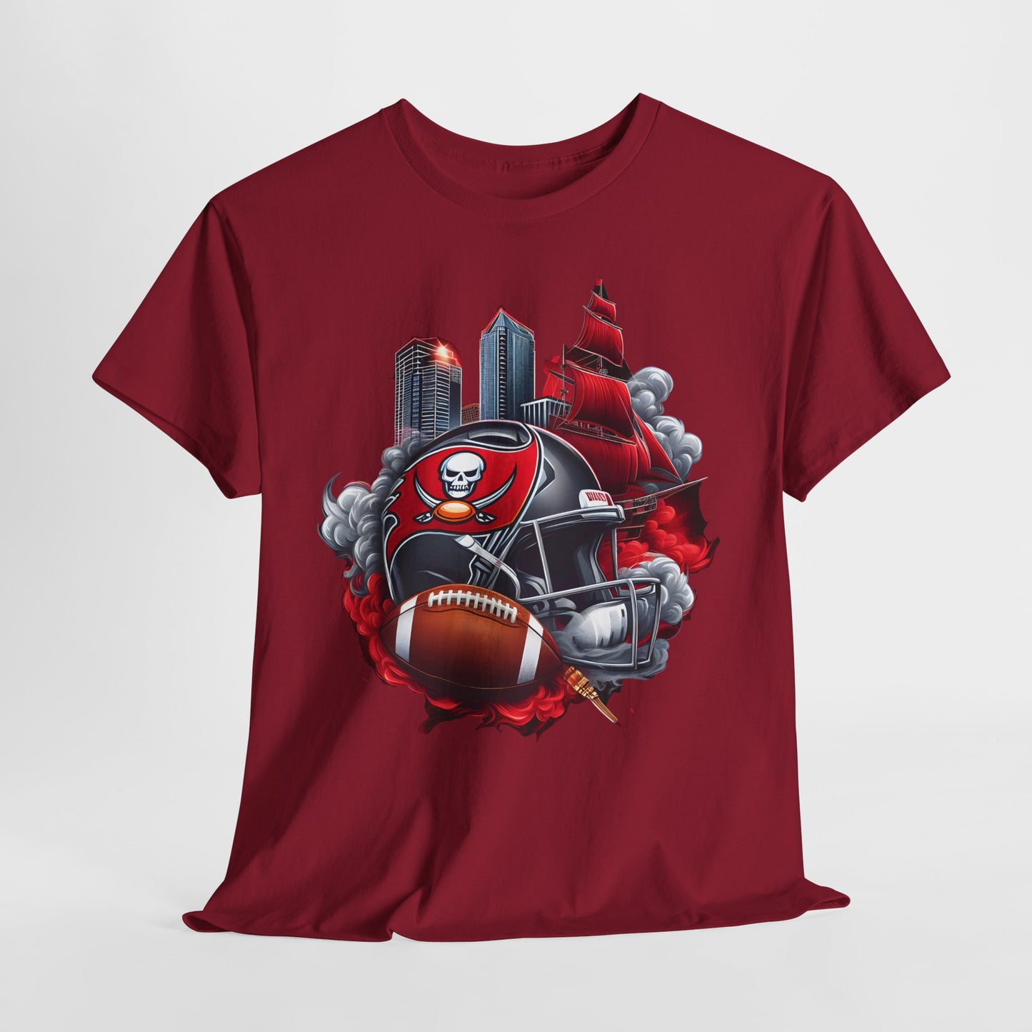 Sports Buccaneers Football Helmet #1 Unisex Heavy Cotton Tee