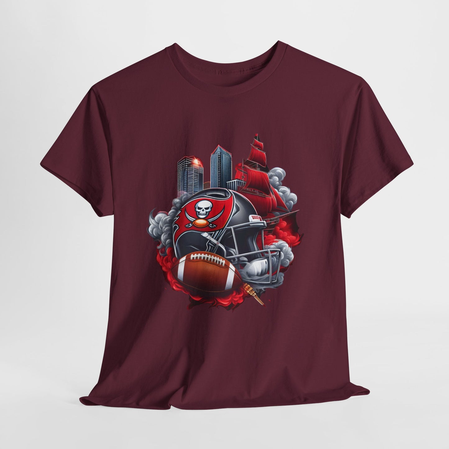 Sports Chiefs Football Helmet #32 Unisex Heavy Cotton Tee