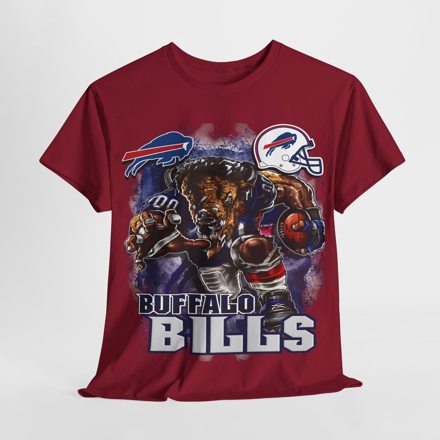 Sports Mascot NY Buffalo Bills Unisex Heavy Cotton Tee - 312tshirts 2