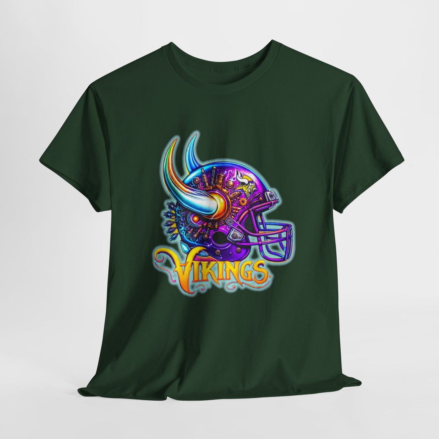 Sports Vikings Football Helmet #2 Unisex Heavy Cotton Tee