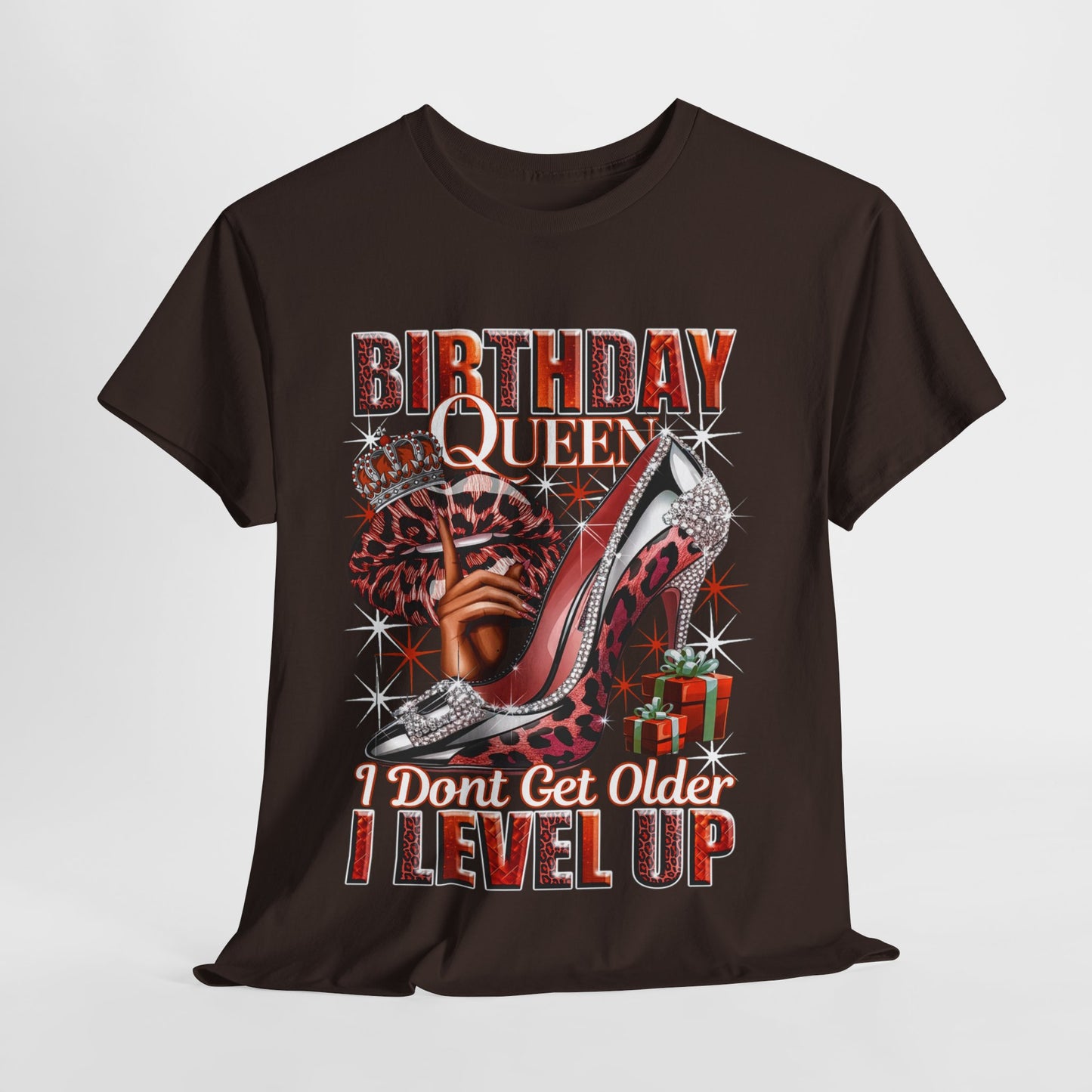 Birthday Queen Lips & Shoe #1 Heavy Cotton Tee