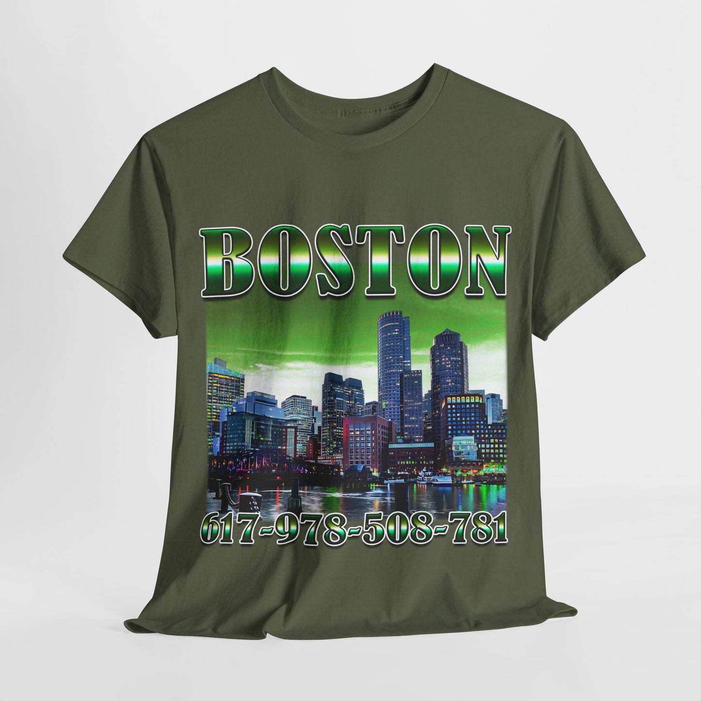 Boston City Area Codes 1 Unisex Heavy Cotton Tee - 312tshirts 2