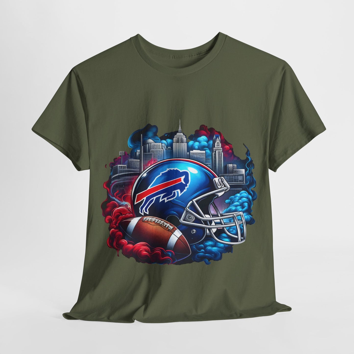 Sports Bills Football Helmet #19 Unisex Heavy Cotton Tee
