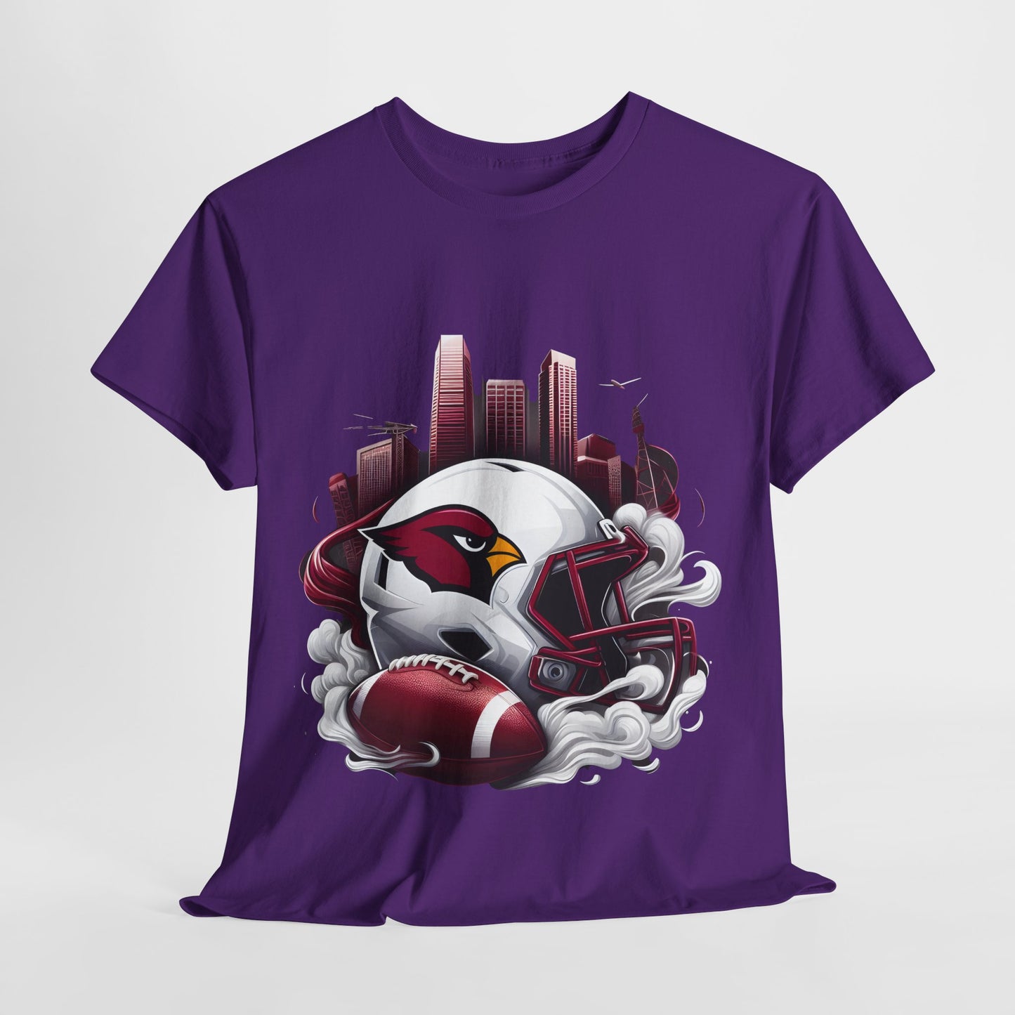 Sports Cardinals Football Helmet #16 Unisex Heavy Cotton Tee