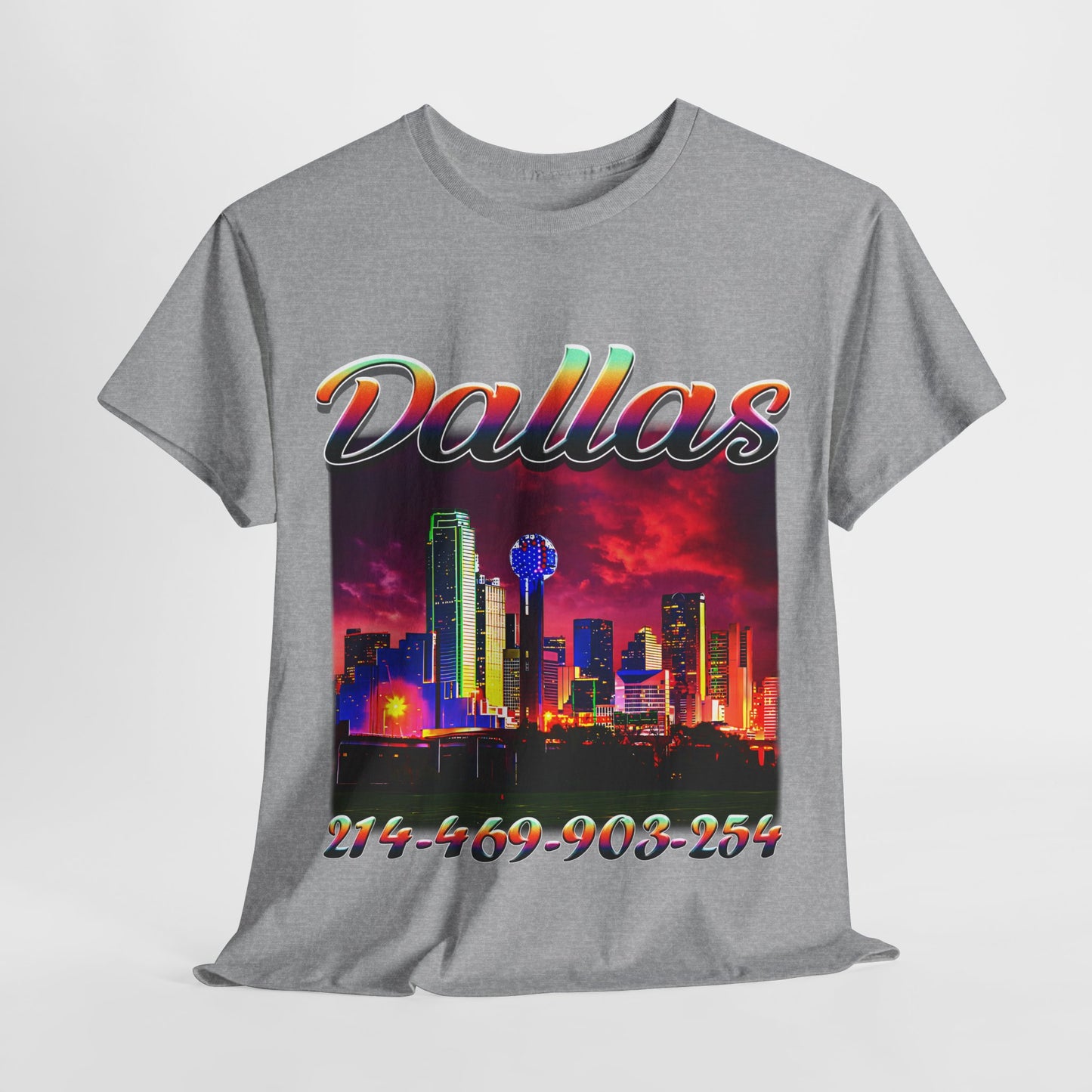 Dallas City Area Codes 2 Unisex Heavy Cotton Tee - 312tshirts 2