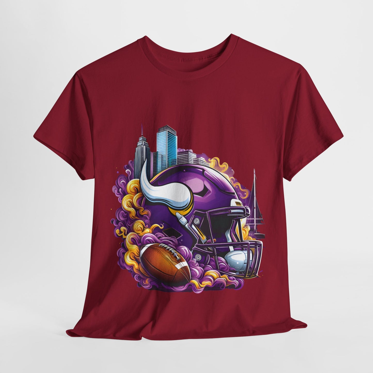 Sports Viking Football Helmet #20 Unisex Heavy Cotton Tee