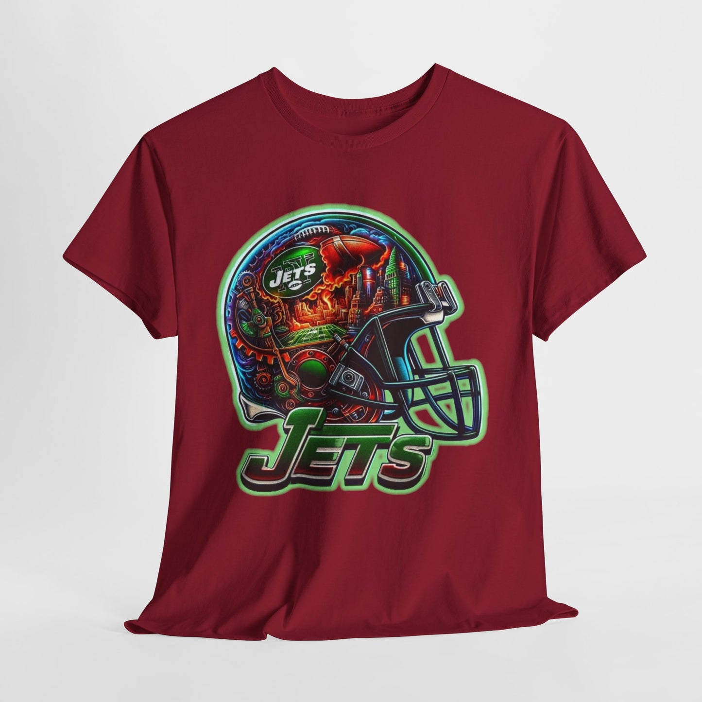 Sports Jets Football Helmet #2 Unisex Heavy Cotton Tee
