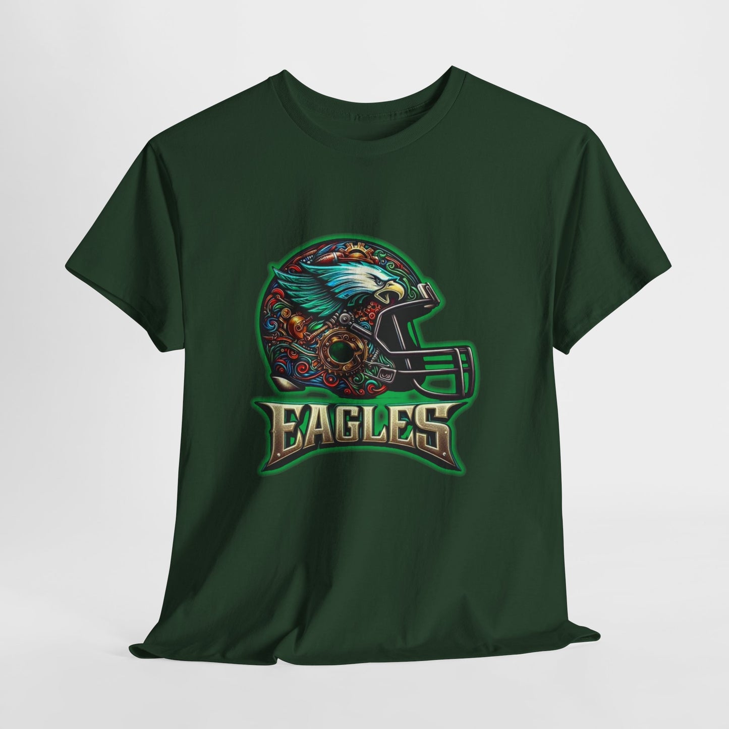 Sports Eagles Football Helmet #2 Unisex Heavy Cotton Tee