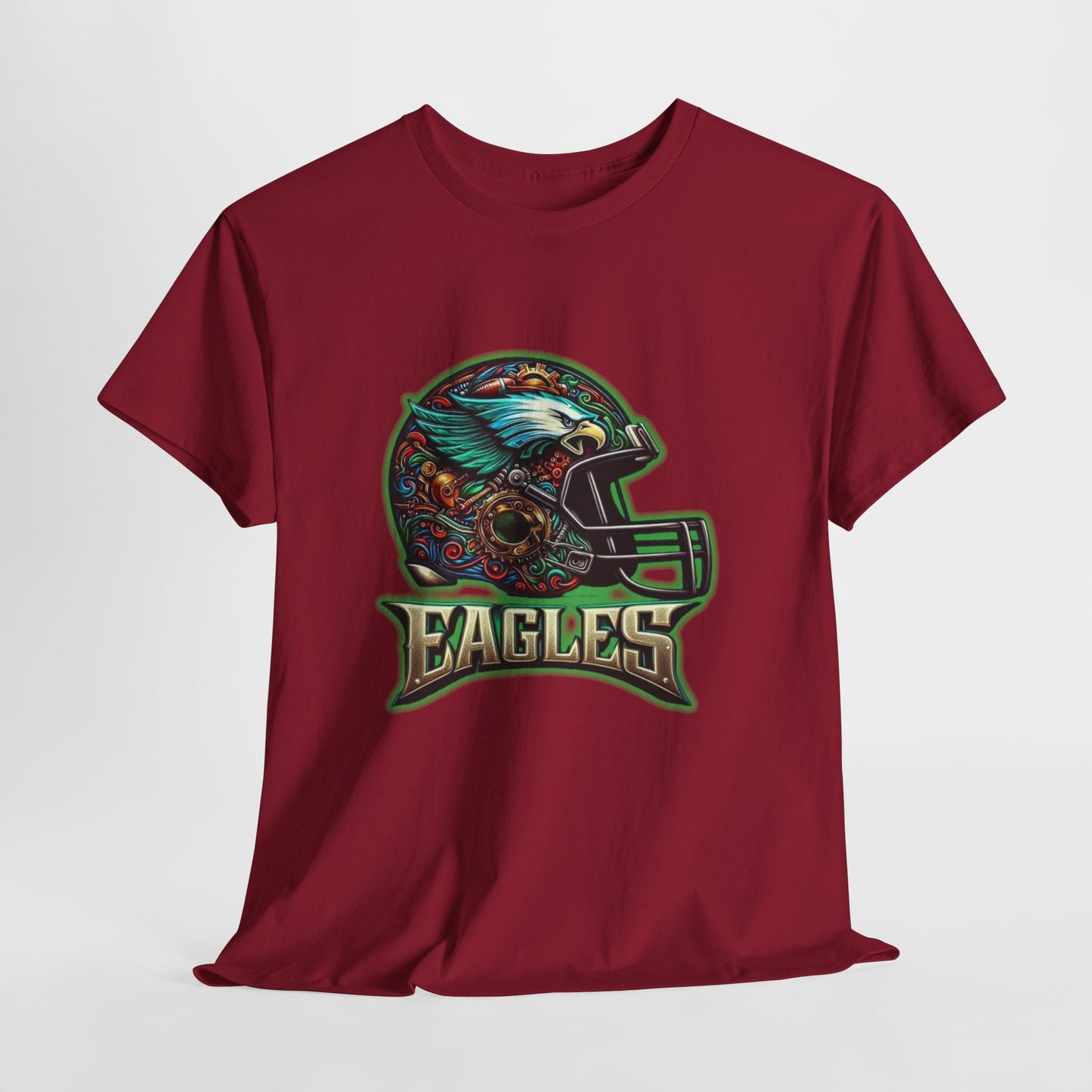 Sports Eagles Football Helmet #2 Unisex Heavy Cotton Tee