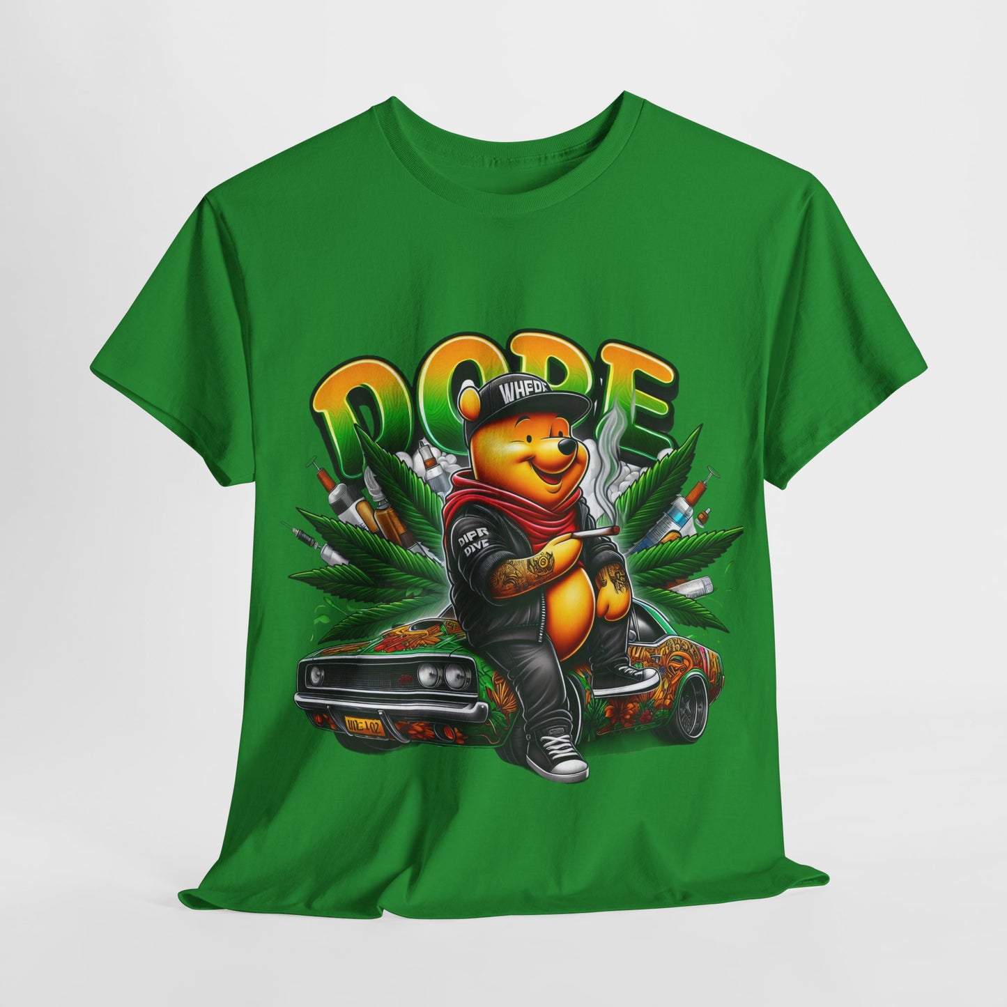 420 Dope Vibes Cool Bear #14 Unisex Heavy Cotton Tee