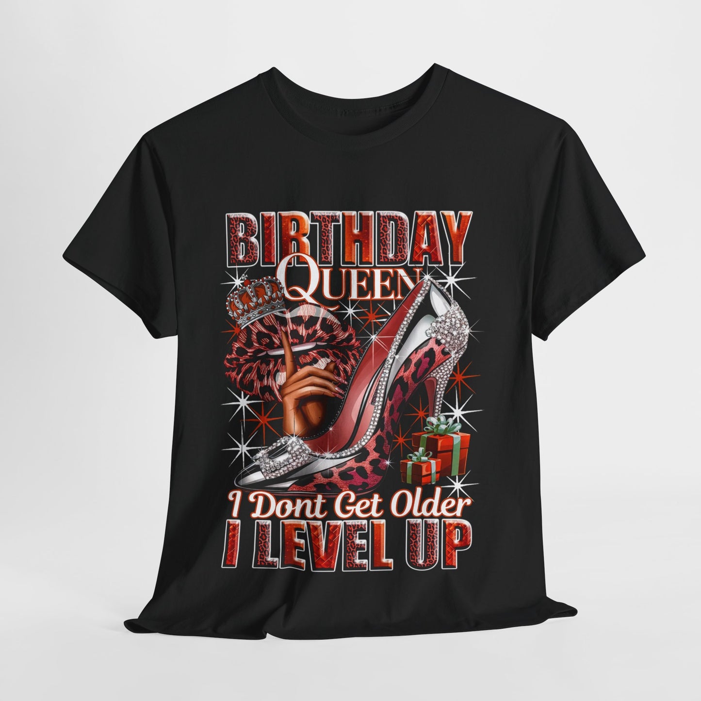 Birthday Queen Lips & Shoe #1 Heavy Cotton Tee