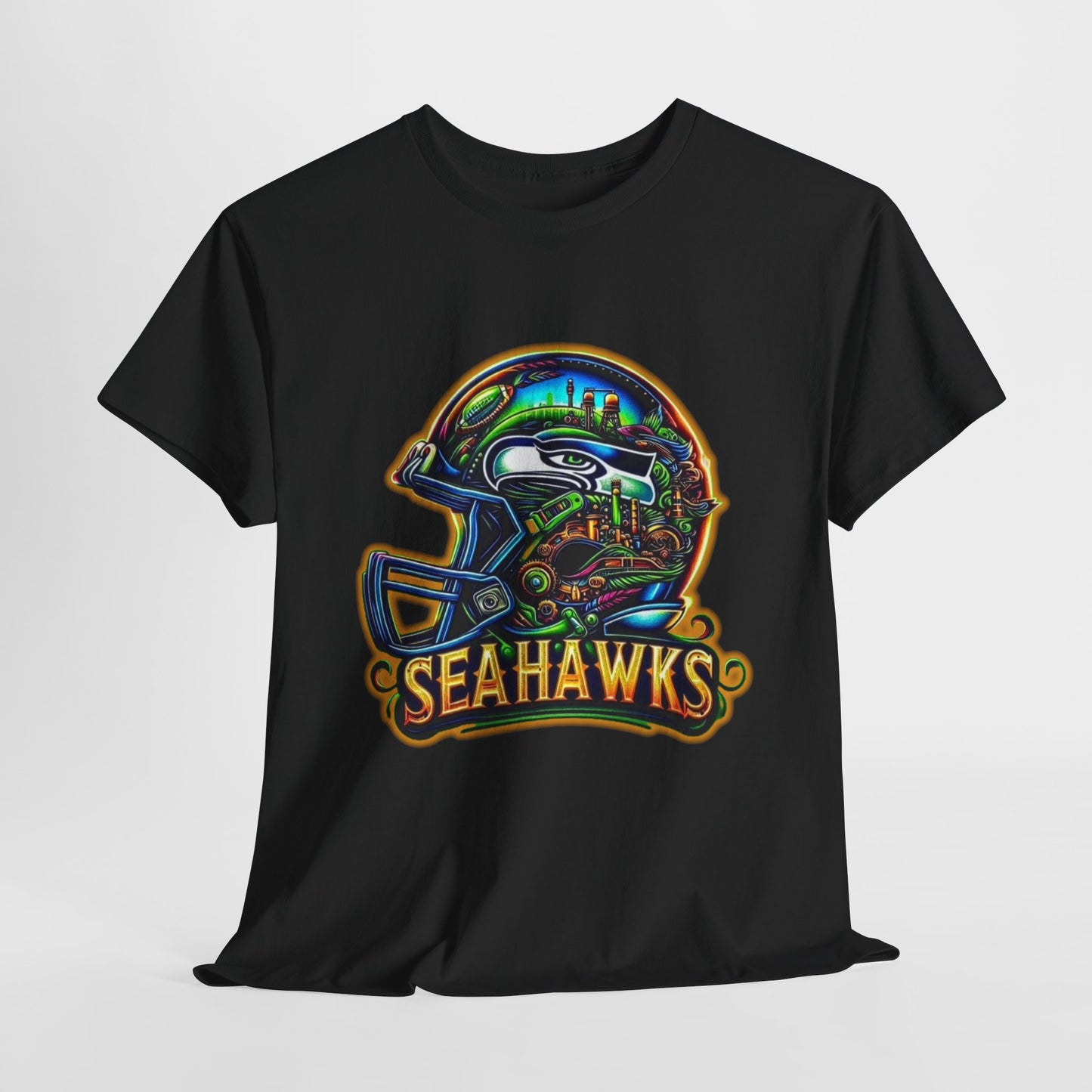 Sports Seahawks Football Helmet #2 Unisex Heavy Cotton Tee